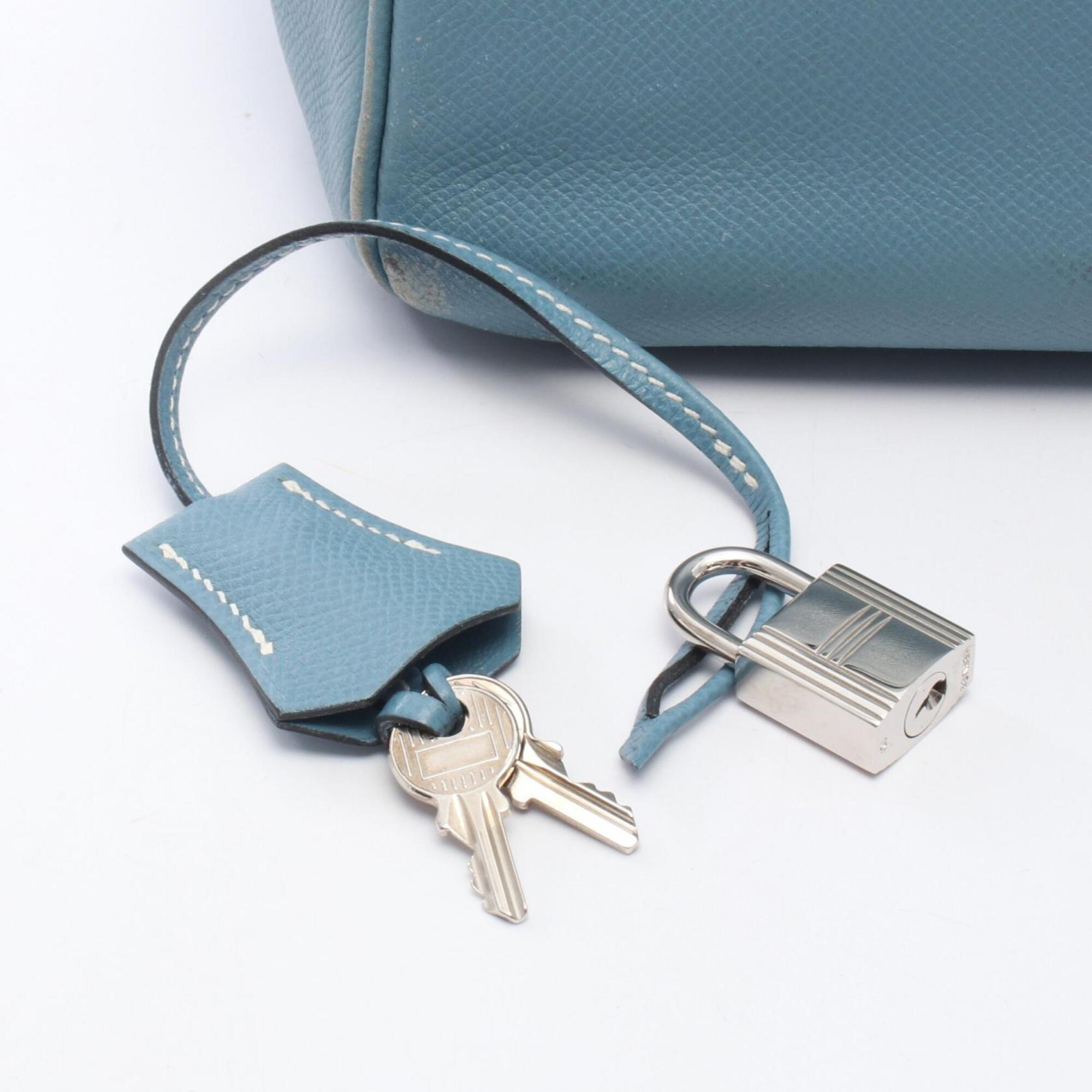 Hermes Blue Epsom Leather Handbag (Pre-Owned)