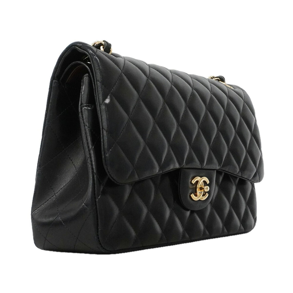 Chanel Black Leather Shoulder Bag (Pre-Owned)