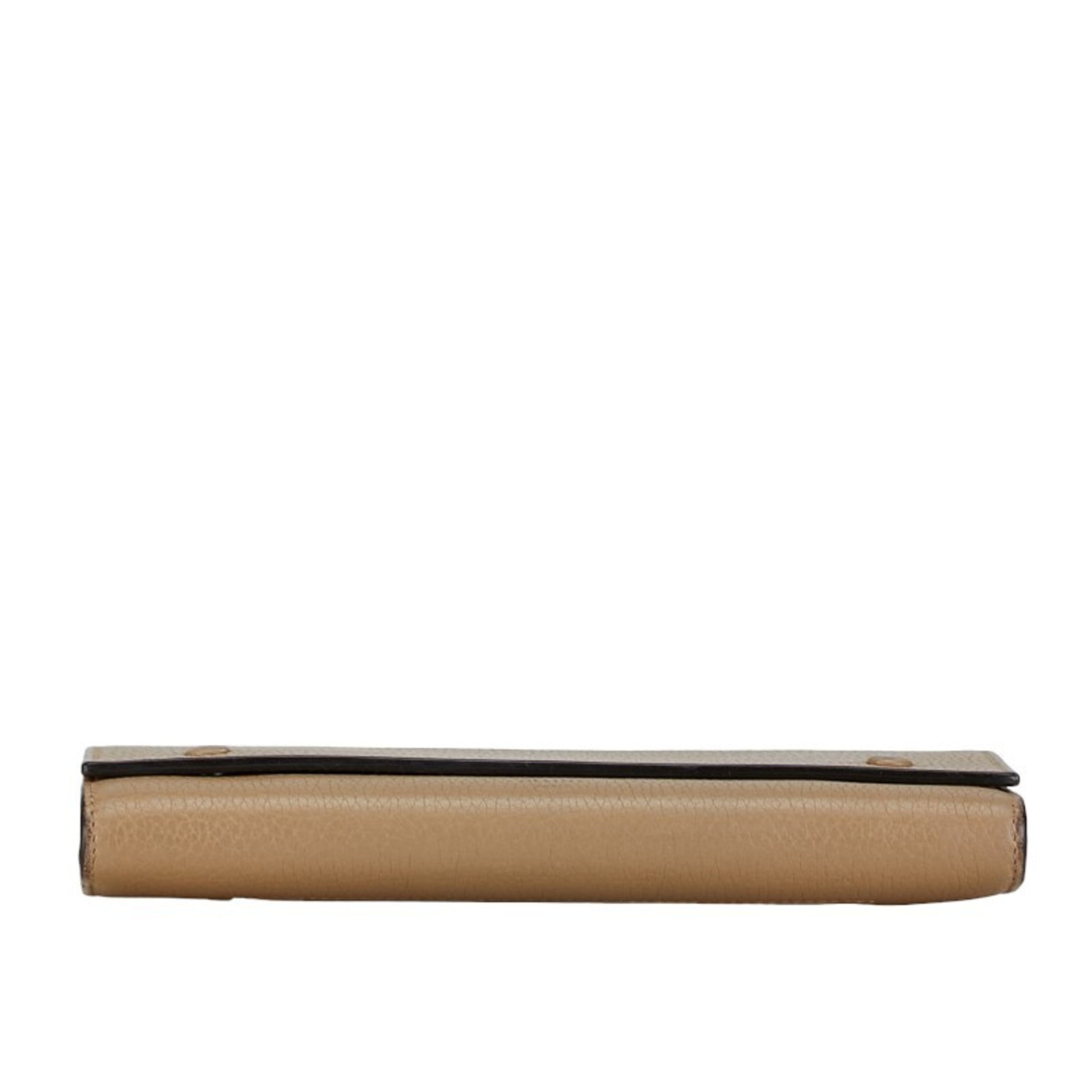 Celine Beige Leather Coin Purse/Coin Case (Pre-Owned)