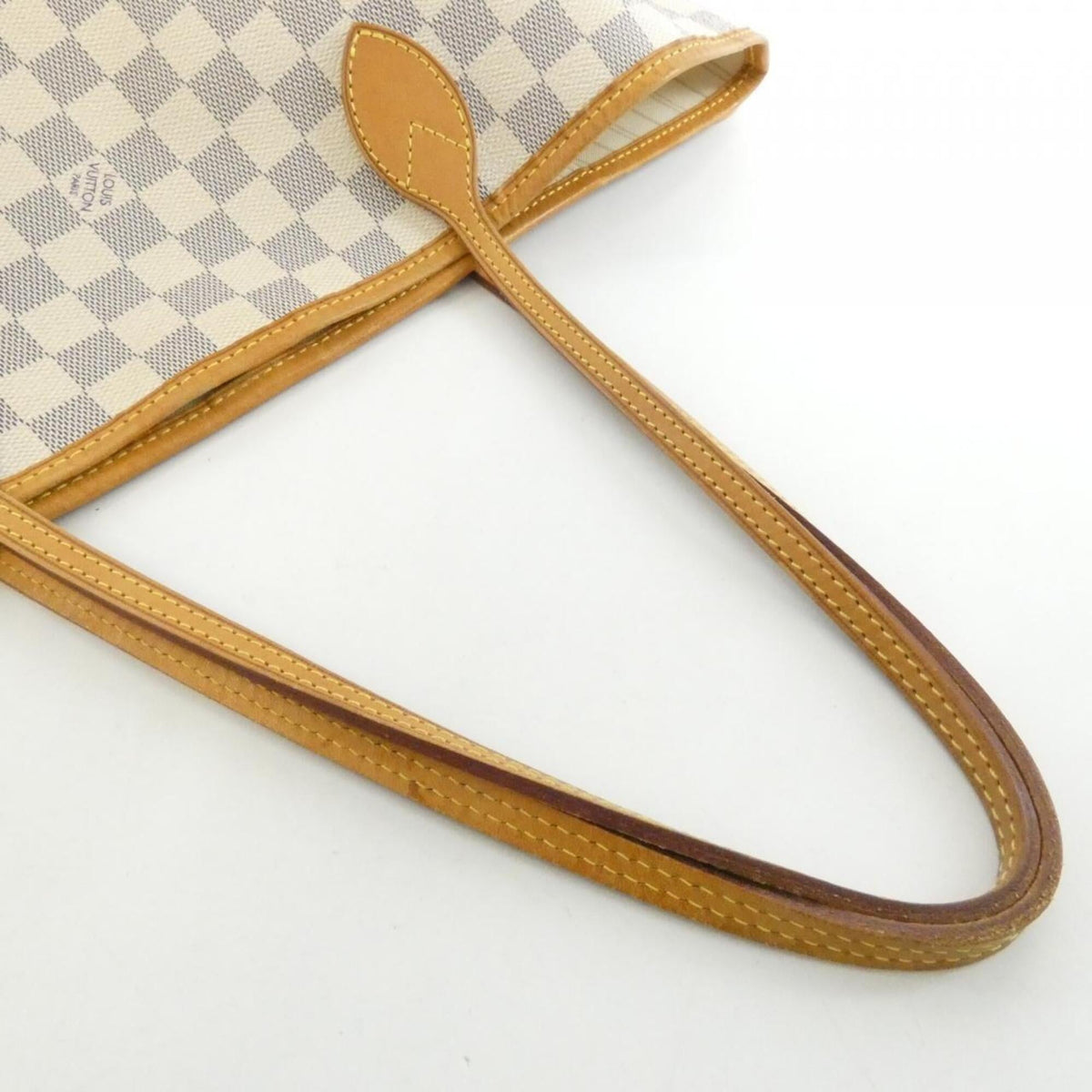 Louis Vuitton Azur White Coated Canvas Handbag (Pre-Owned)