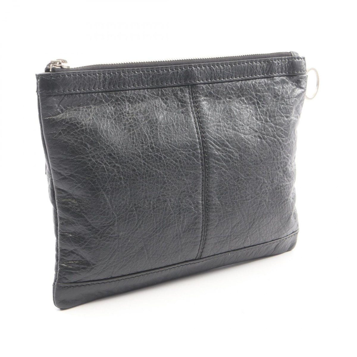 Balenciaga Black Leather Clutch Bag (Pre-Owned)
