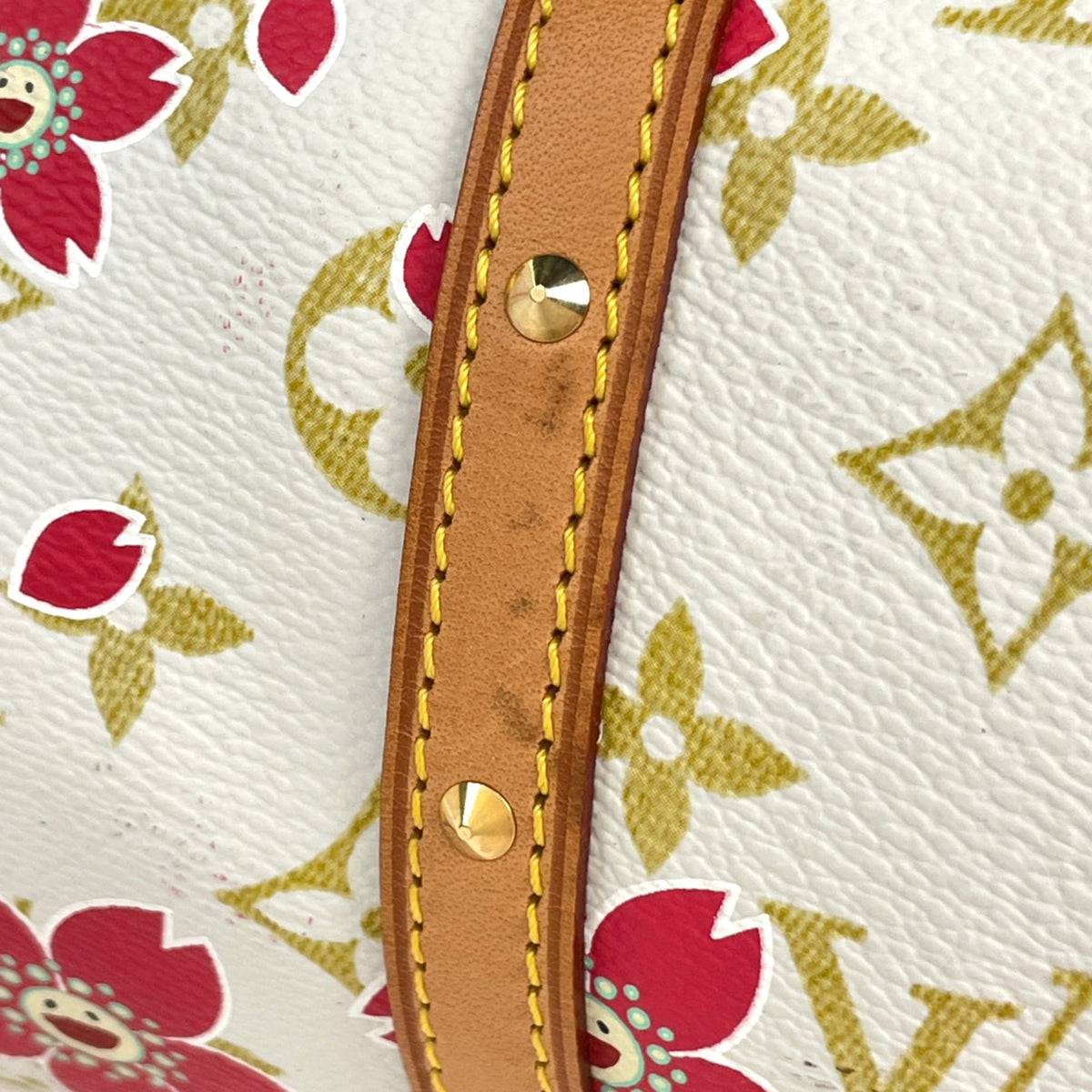 Louis Vuitton White Monogram Cherry Blossom Handbag (Pre-Owned)