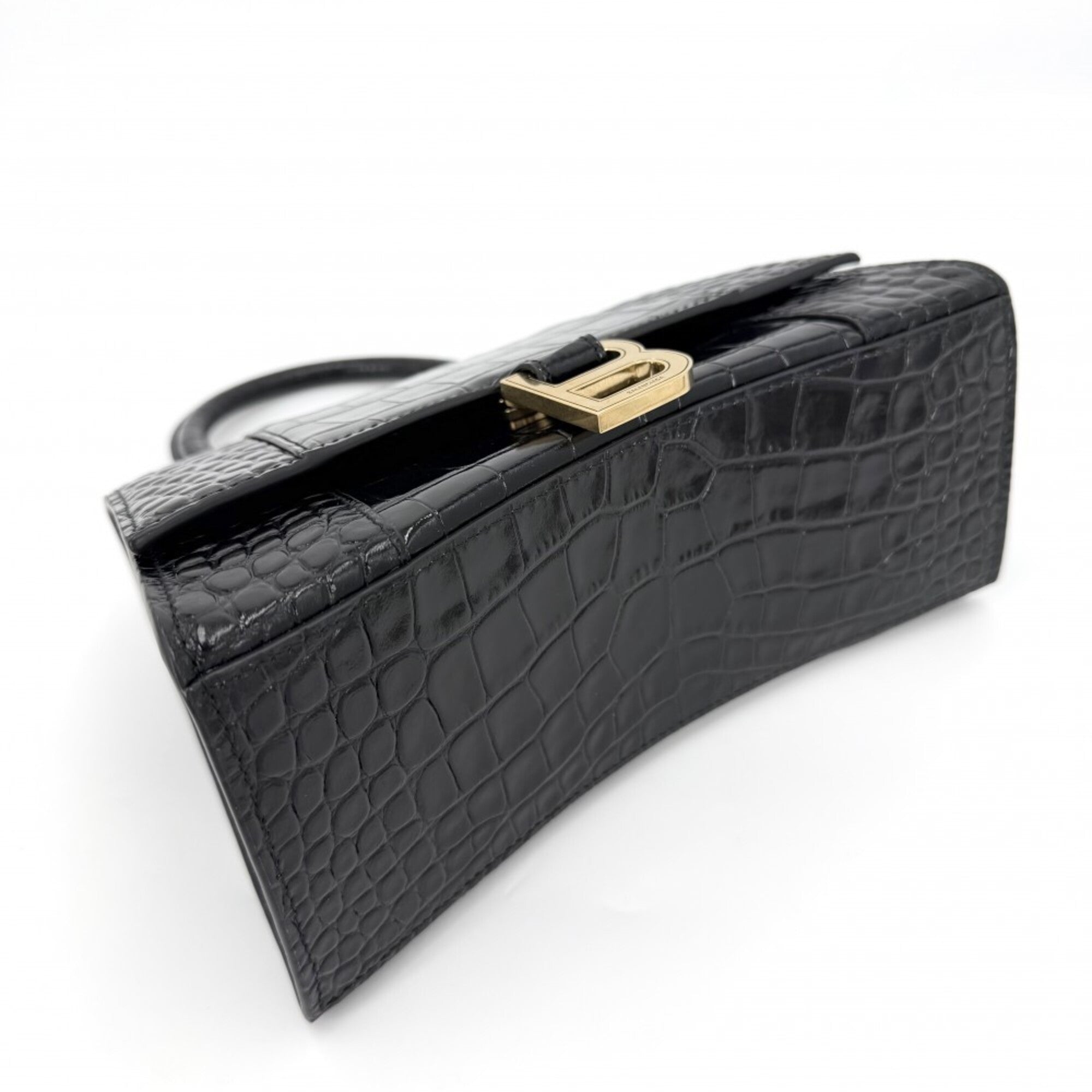 Balenciaga Black Leather Handbag Shoulder Bag (Pre-Owned)