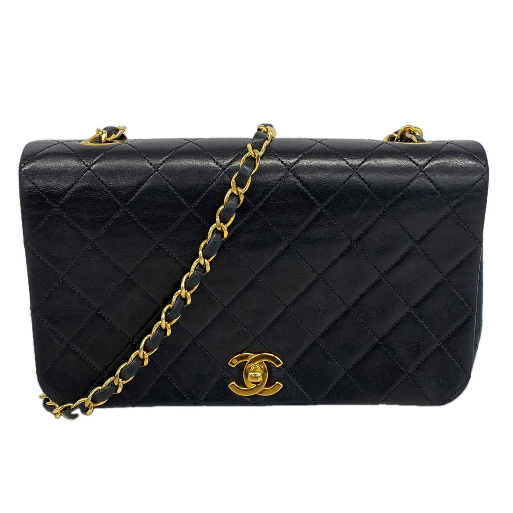 Chanel Black Leather Shoulder Bag (Pre-Owned)