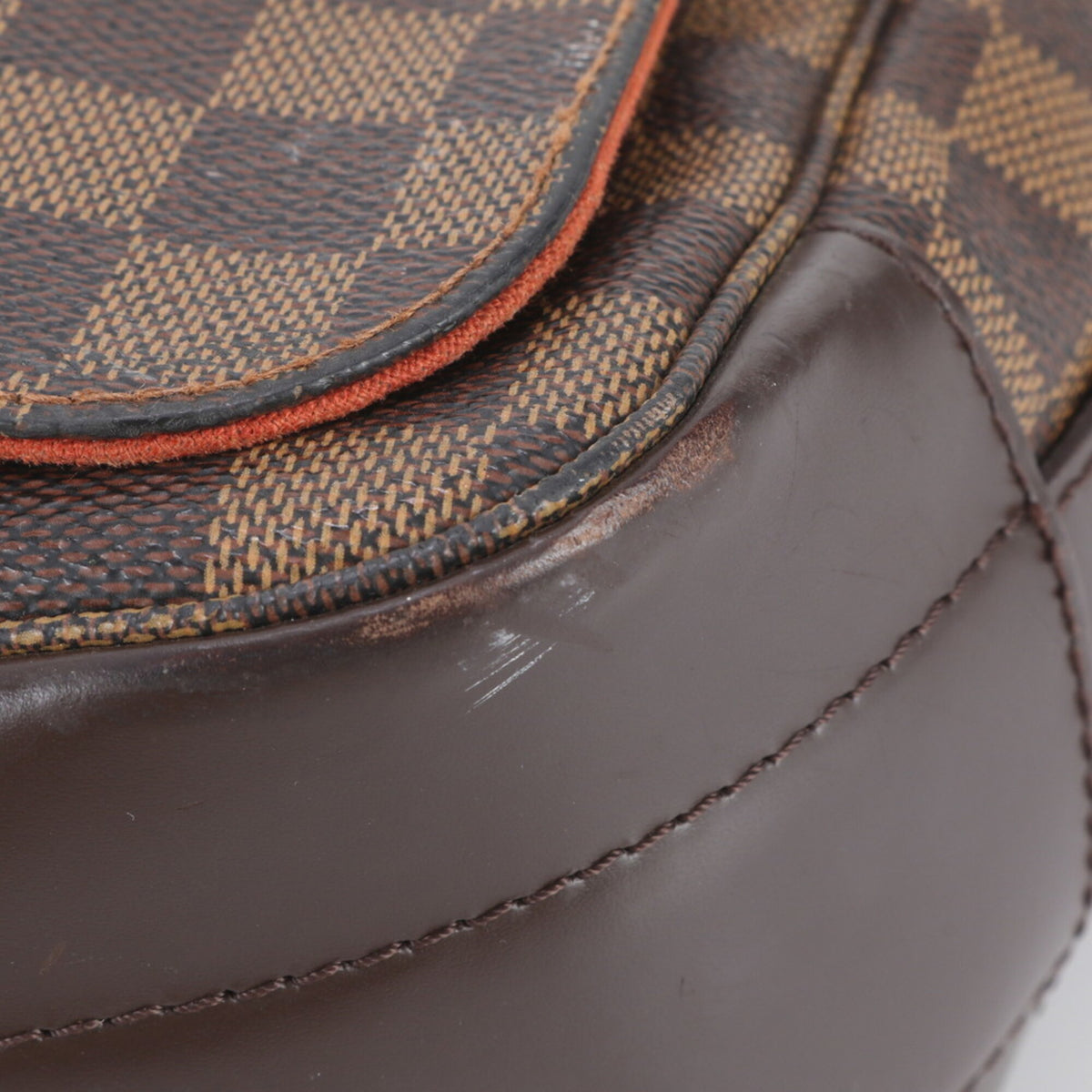 Louis Vuitton Ebene Leather Coated Canvas Messenger Bag Shoulder Bag (Pre-Owned)