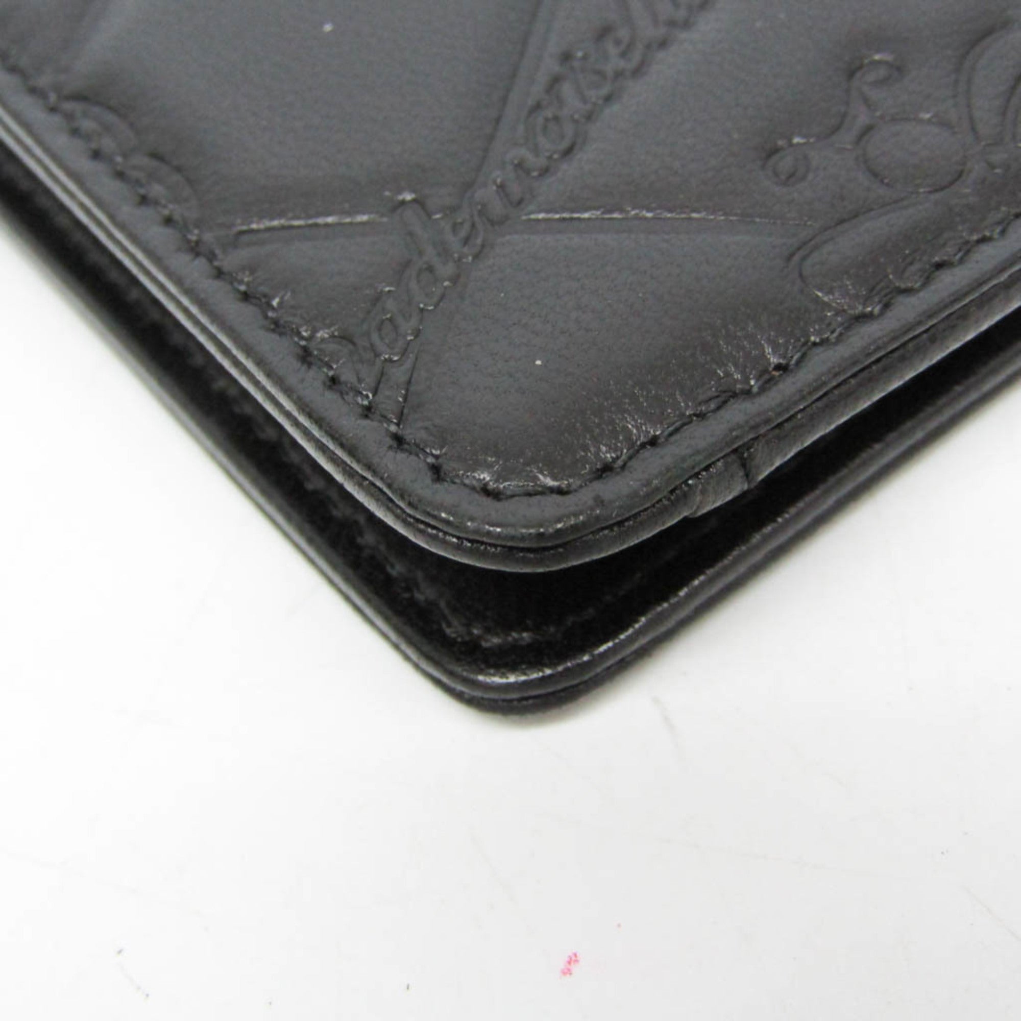 Chanel Lucky Symbols Yen Wallet Embossed Quilted Leather Black Leather Wallets Accessory (Pre-Owned)