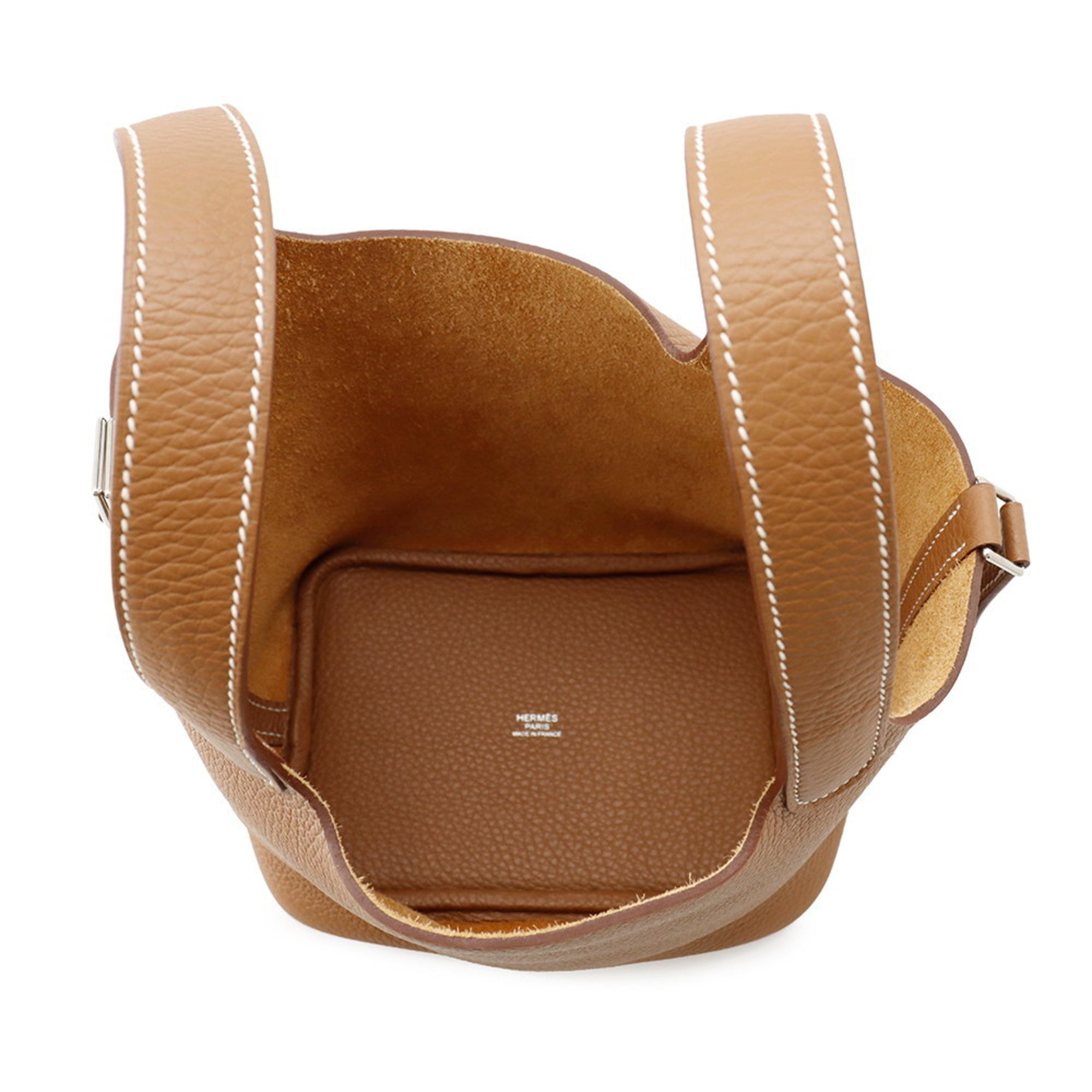 Hermes Picotin Gold Taurillon Clemence Leather Handbag (Pre-Owned)