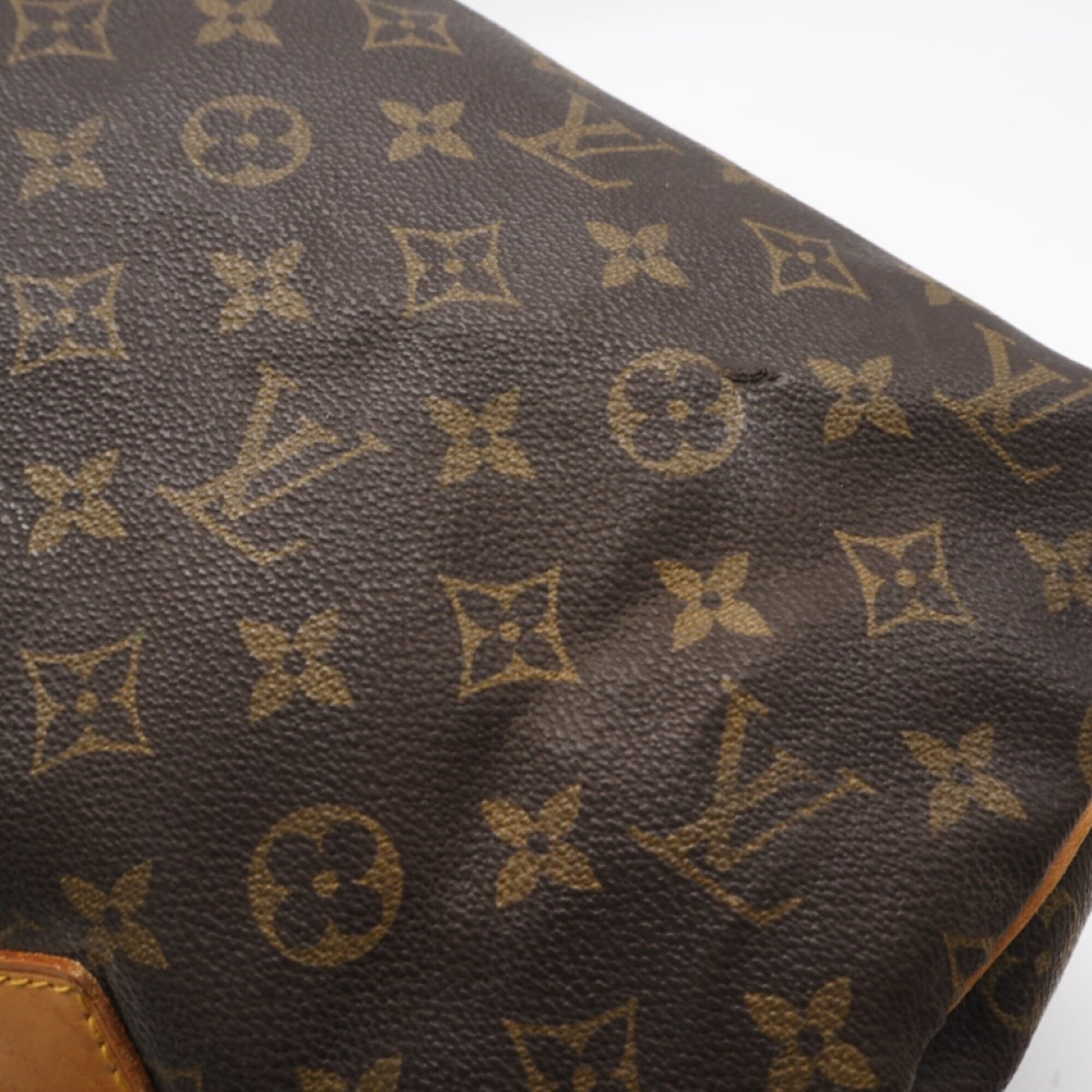 Louis Vuitton Black Coated Canvas Leather Handbag (Pre-Owned)