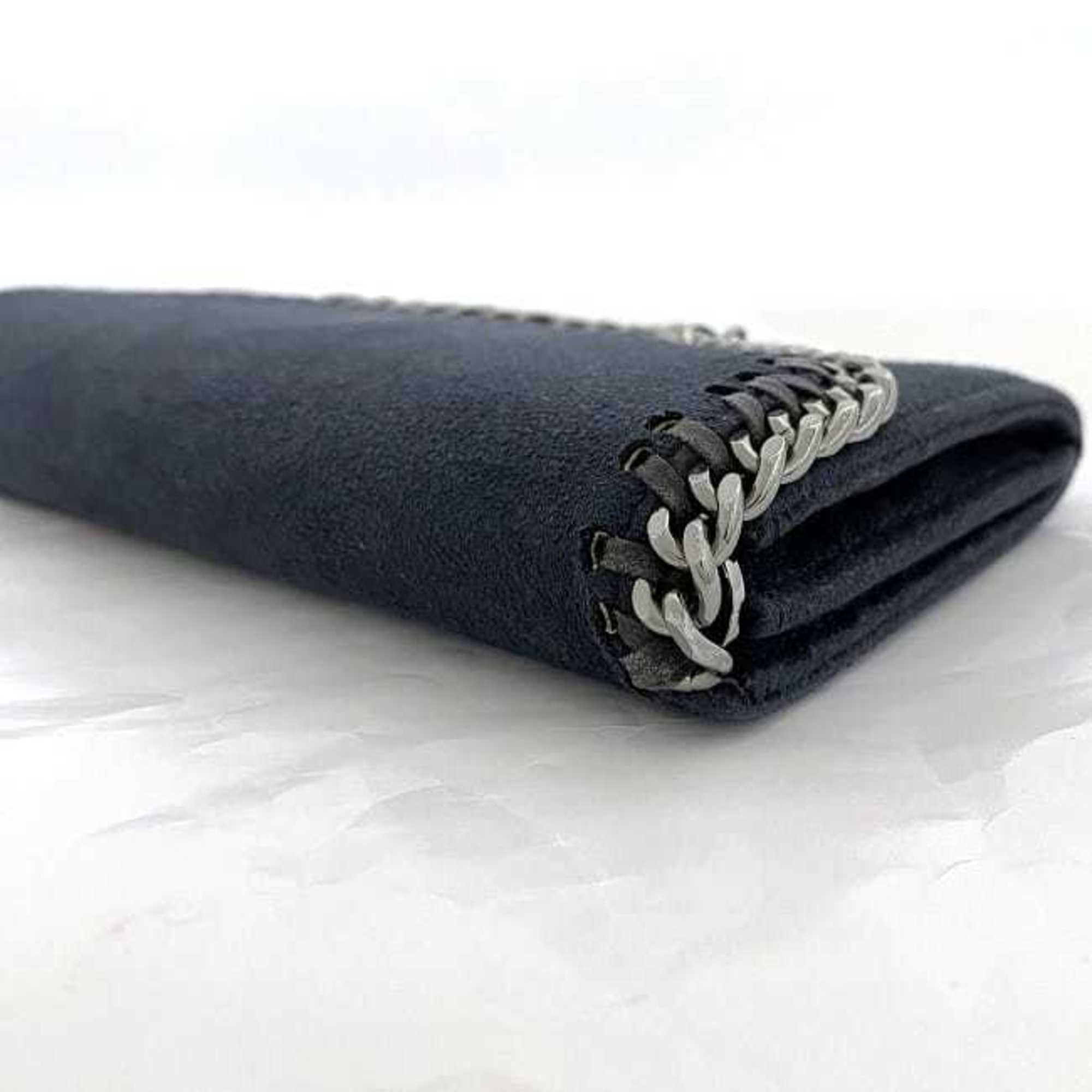 Stella Mccartney Navy Silver Polyester Metal Long Wallet (Bi-Fold) (Pre-Owned)