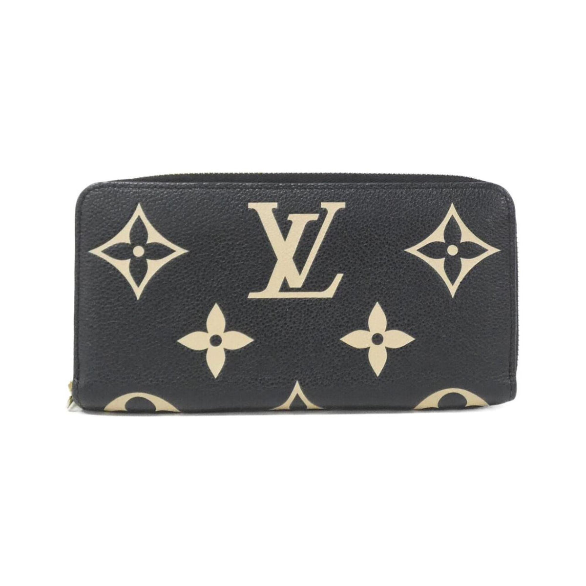 Louis Vuitton Monogram Empreinte Beige Bicolor Black Monogram Empreinte Long Wallet (Bi-Fold) (Pre-Owned)