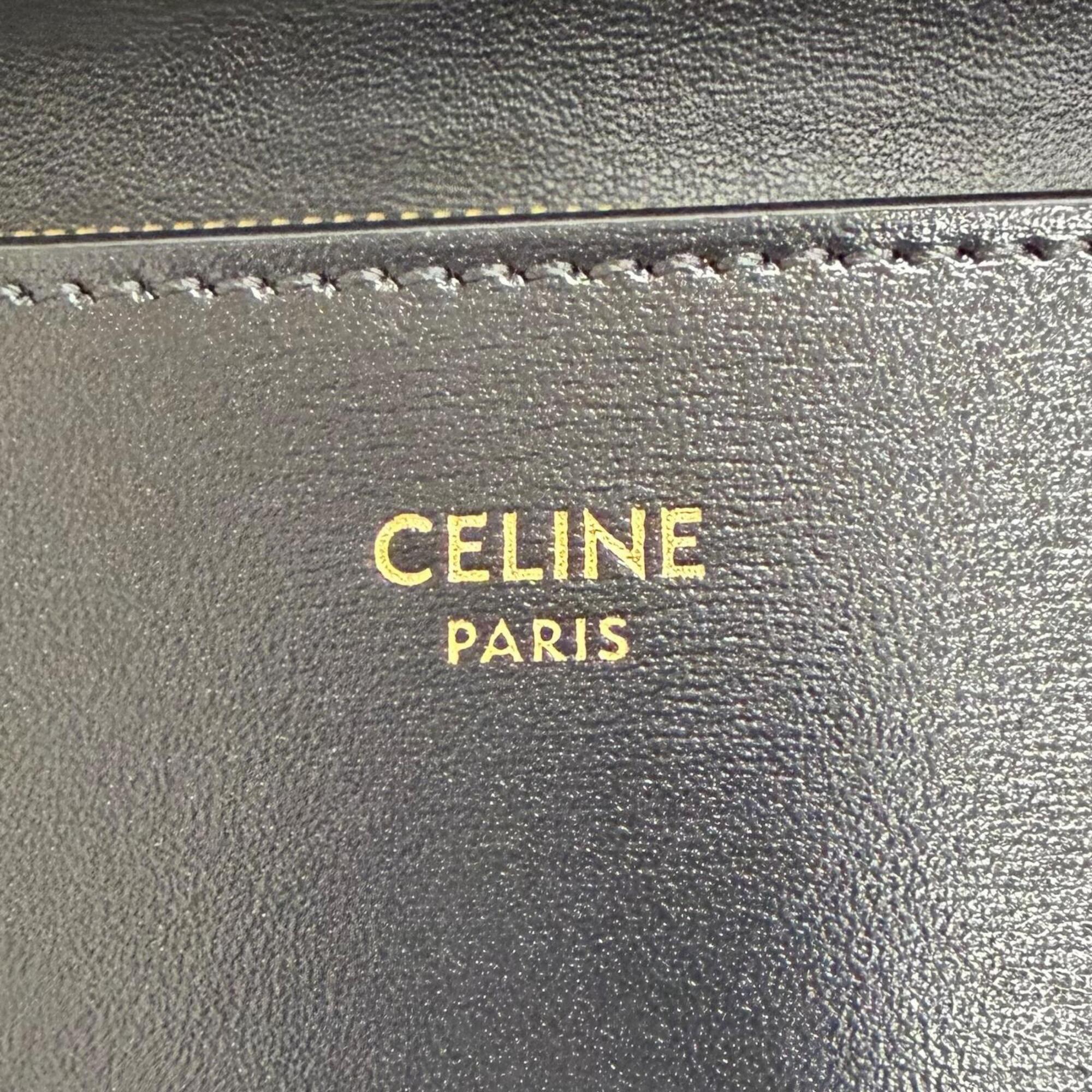 Celine Black Leather Long Wallet (Bi-Fold) (Pre-Owned)