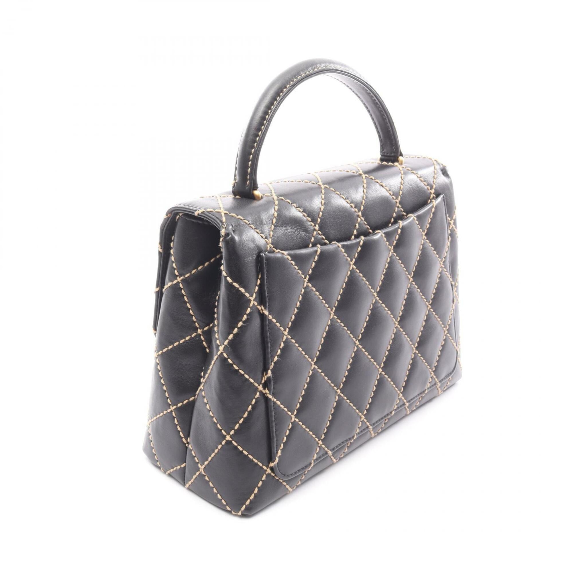 Chanel Black Leather Handbag (Pre-Owned)