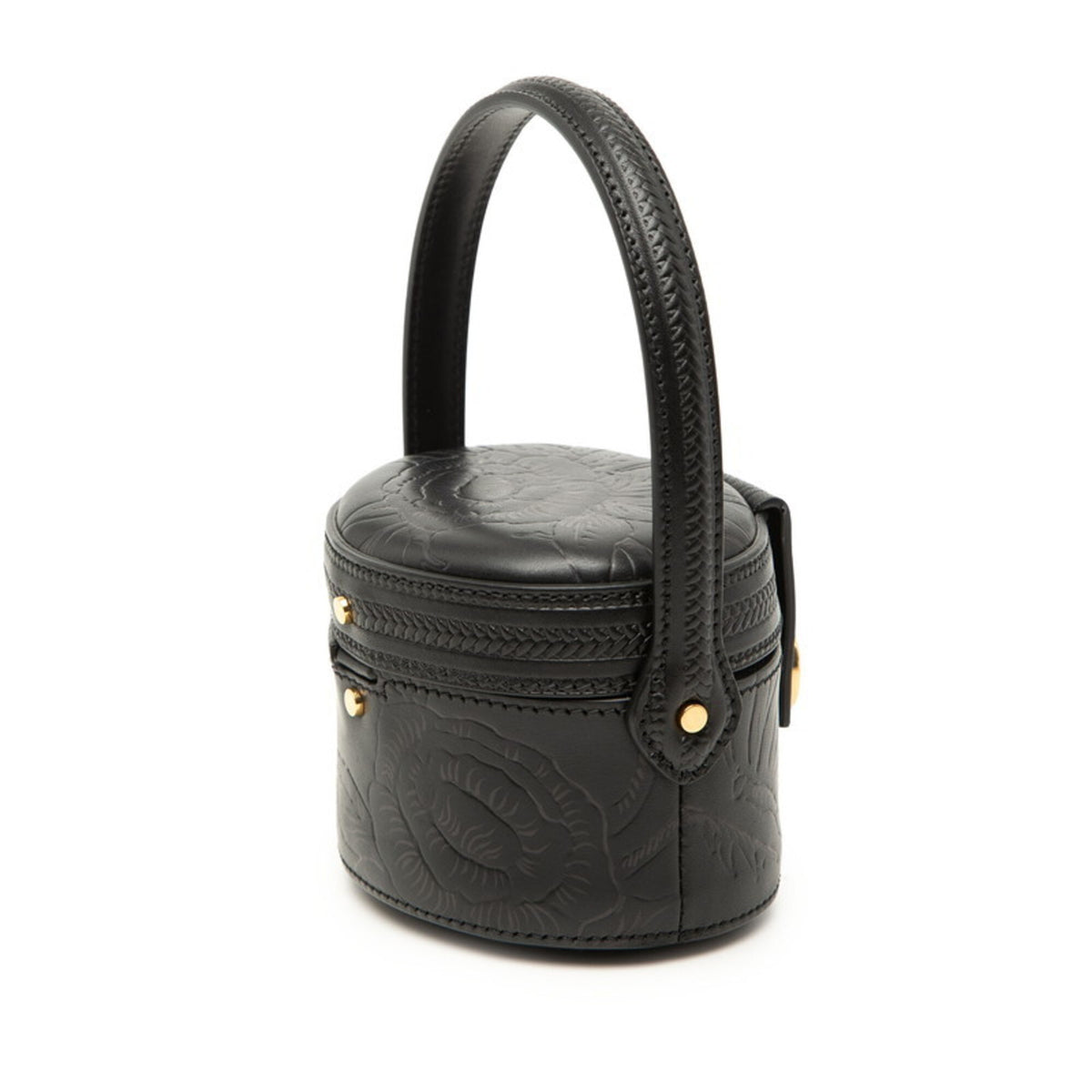 Christian Dior Black Leather Handbag Vanity Bag (Pre-Owned)