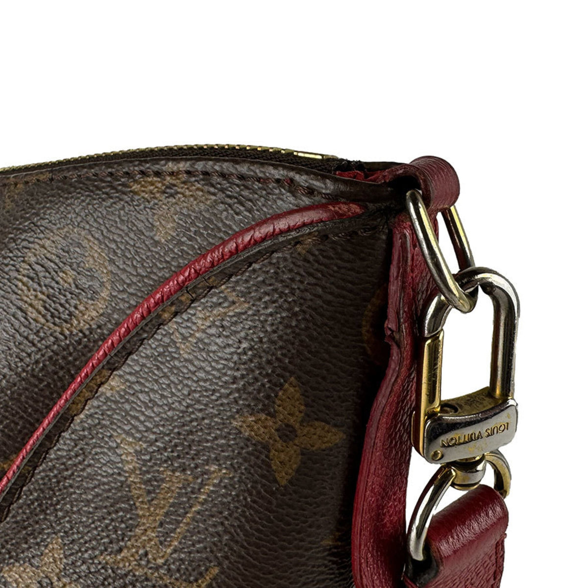 Louis Vuitton Brown Monogram Red Color Monogram Handbag Shoulder Bag (Pre-Owned)
