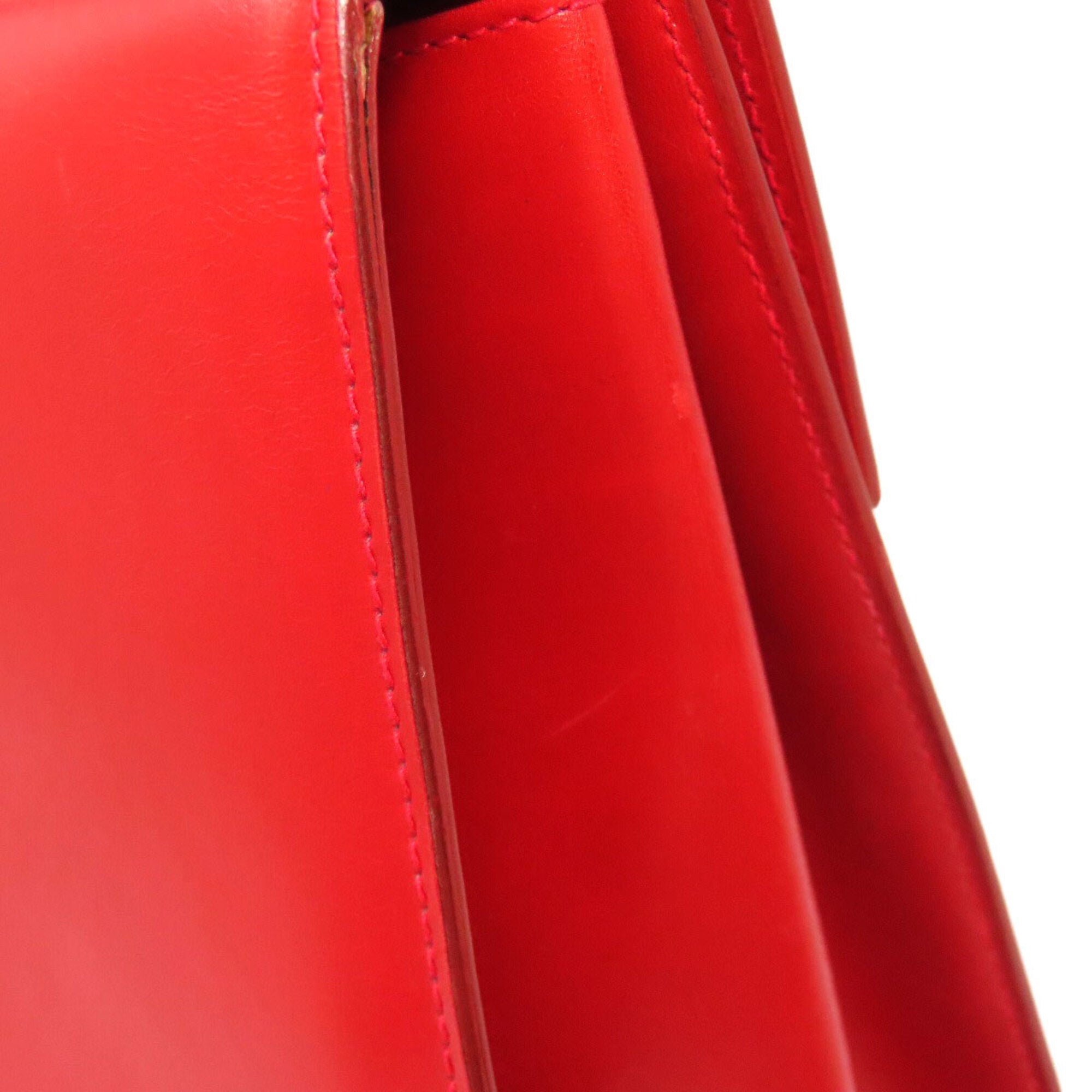 Gucci Red Color Leather Handbag (Pre-Owned)