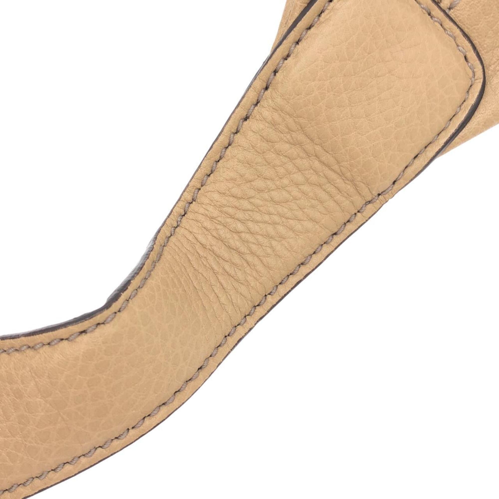 Gucci Beige Leather Shoulder Bag (Pre-Owned)