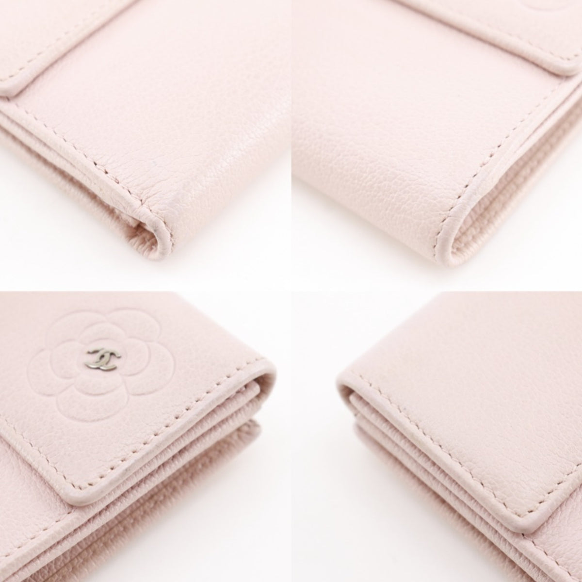 Chanel Pink Leather Wallet (Bi-Fold) (Pre-Owned)