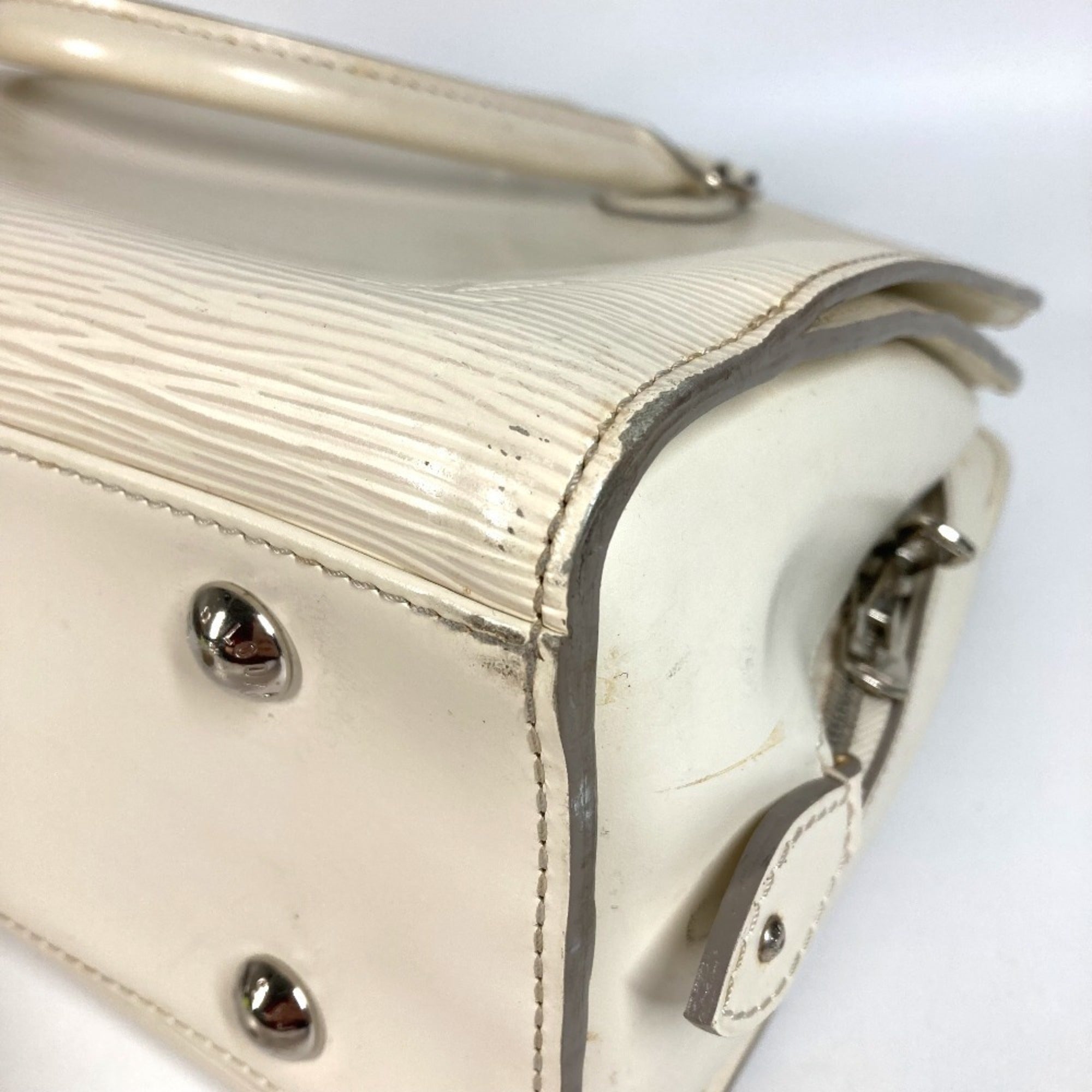 Louis Vuitton Lv Off White White Epi Leather Boston Bag Handbag Shoulder Bag (Pre-Owned)