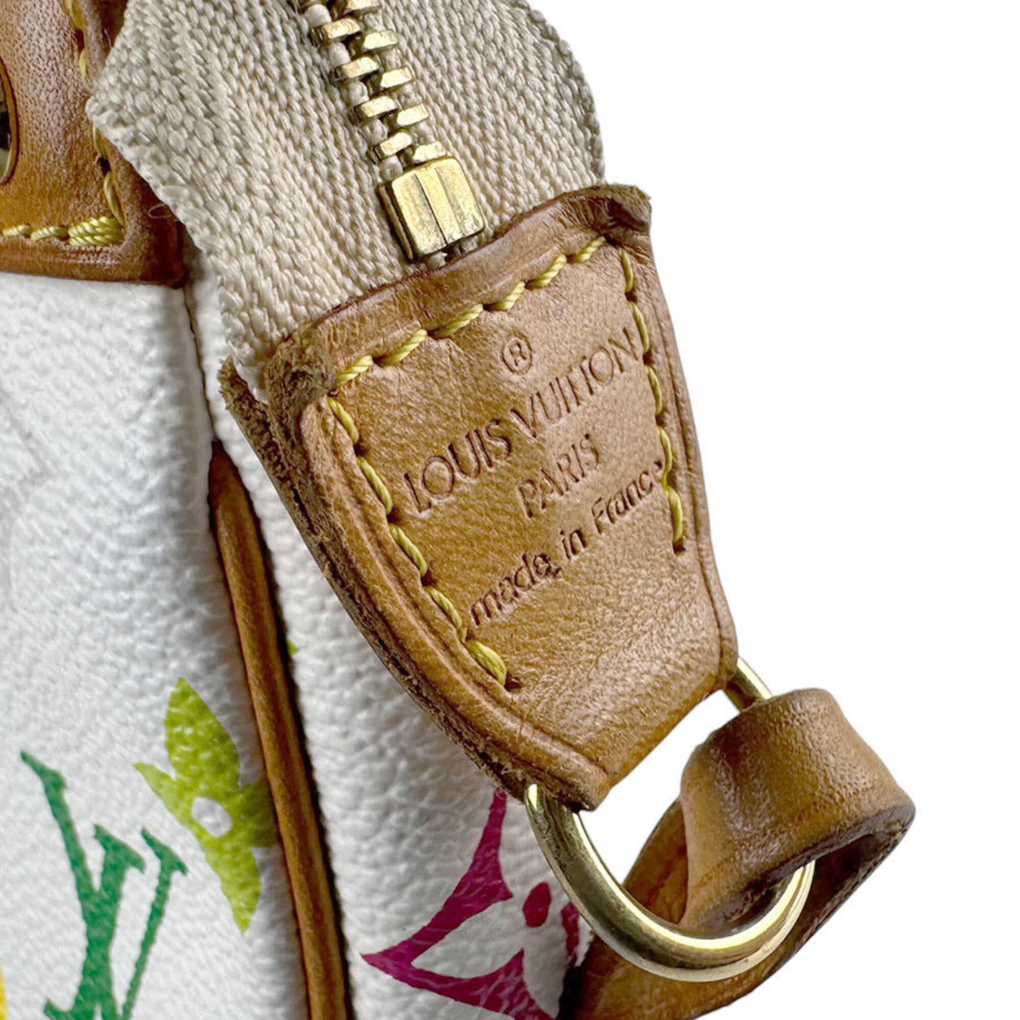 Louis Vuitton Blanc Multi-Color Monogram Multicolore Handbag Pochette (Pre-Owned)