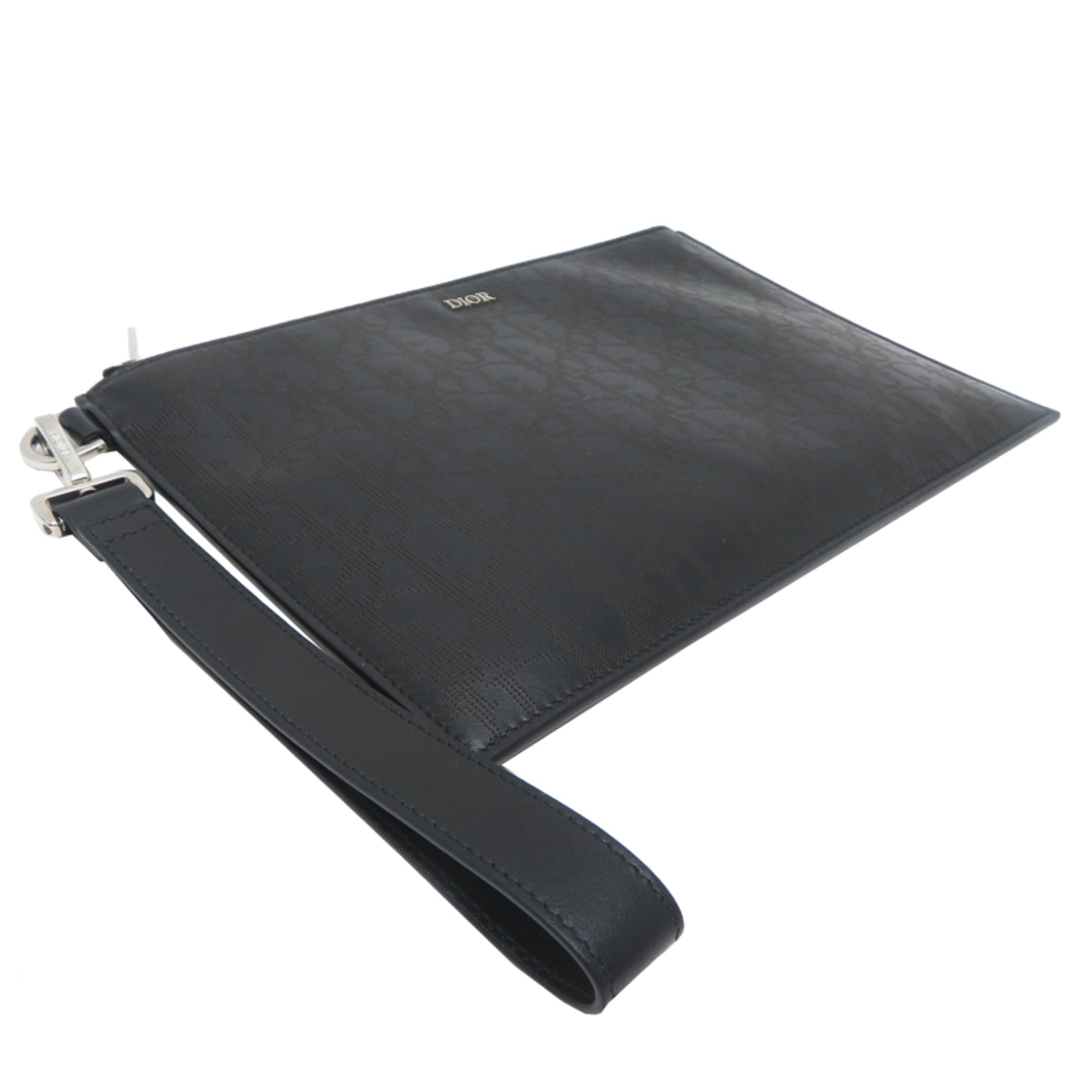 Christian Dior Black Leather Clutch Bag (Pre-Owned)