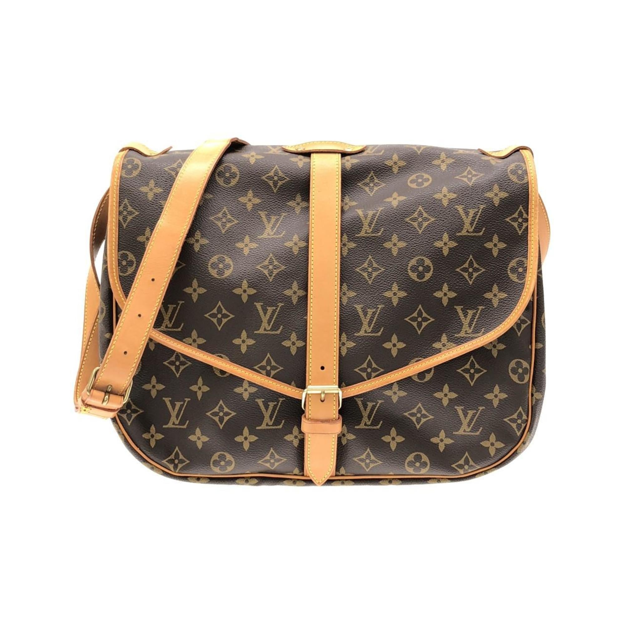 Louis Vuitton Brown Coated Canvas Shoulder Bag (Pre-Owned)