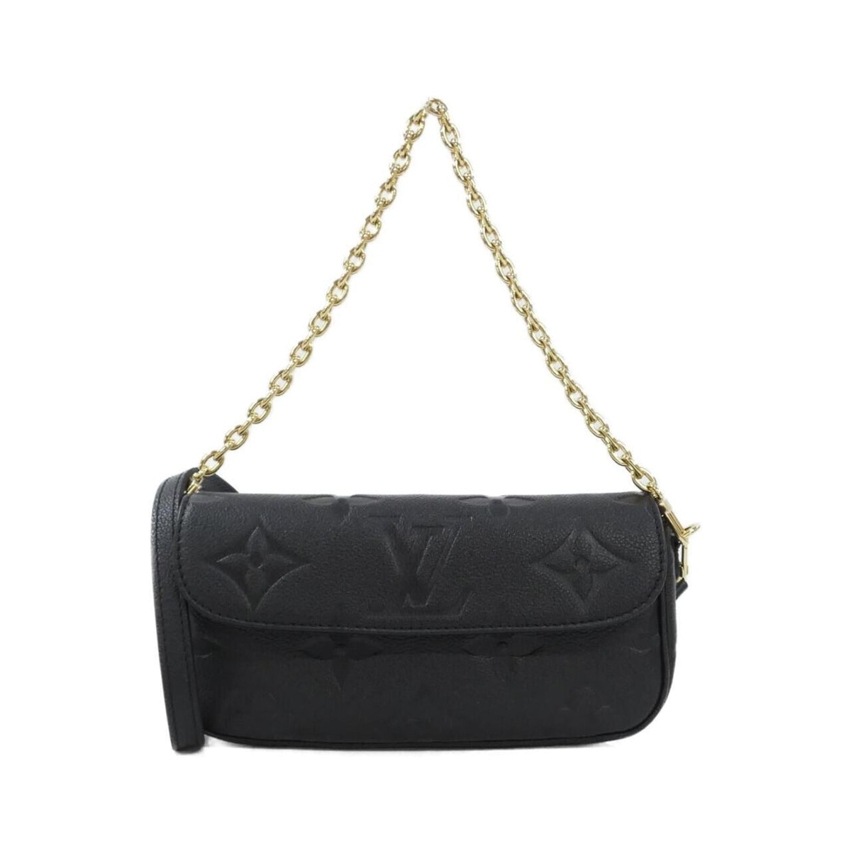 Louis Vuitton Black Leather Shoulder Bag (Pre-Owned)