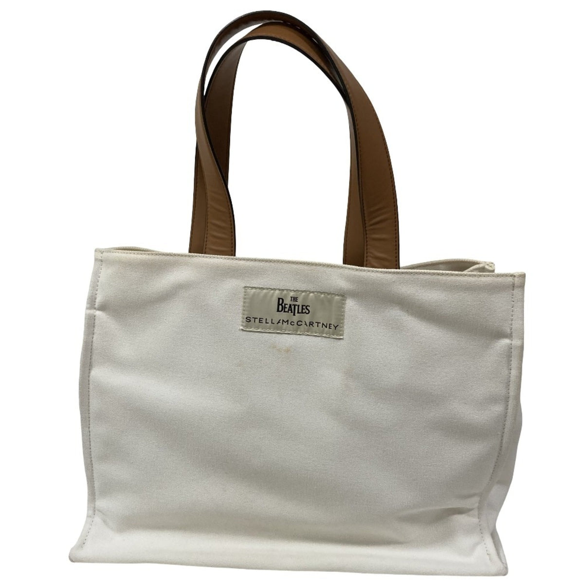 Stella Mccartney White Yellow Canvas Tote Bag (Pre-Owned)