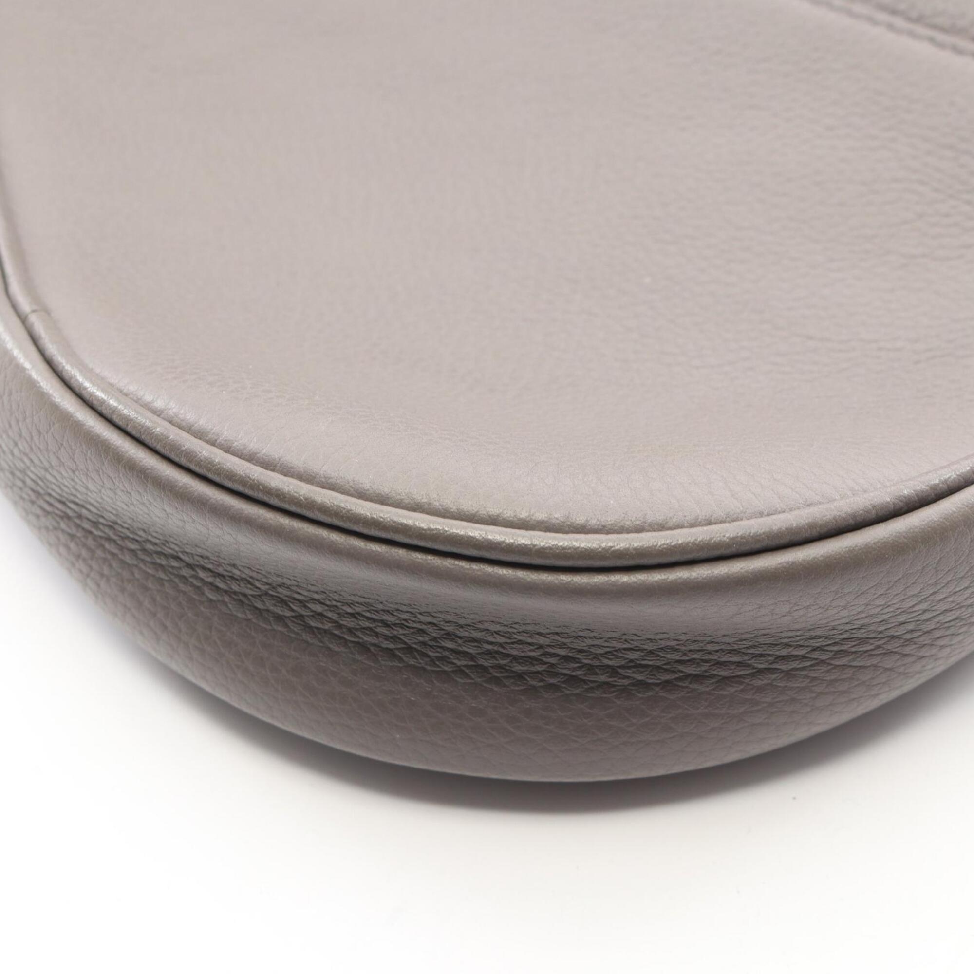 Christian Dior Gray Leather Fanny Pack Saddle Bag (Pre-Owned)