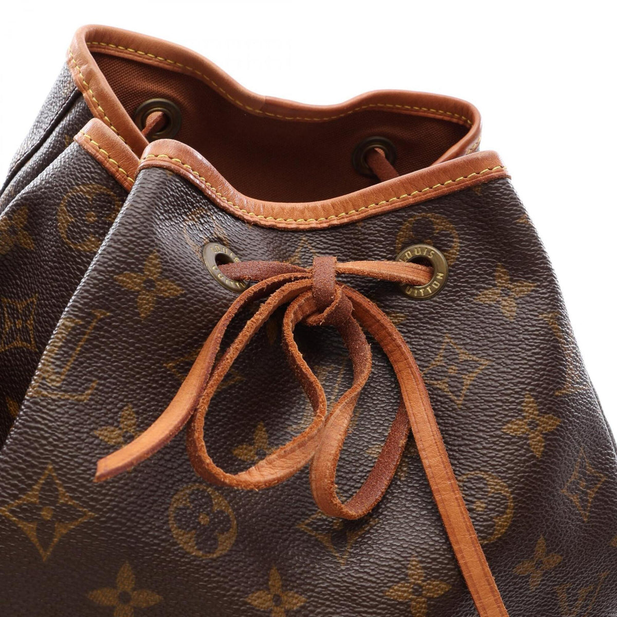 Louis Vuitton Brown Coated Canvas Leather Backpack Handbag (Pre-Owned)