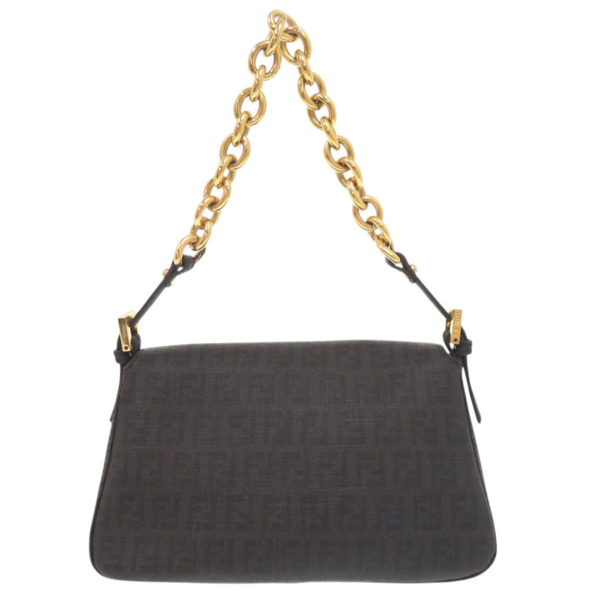 Fendi Gray Pvc Handbag Shoulder Bag (Pre-Owned)