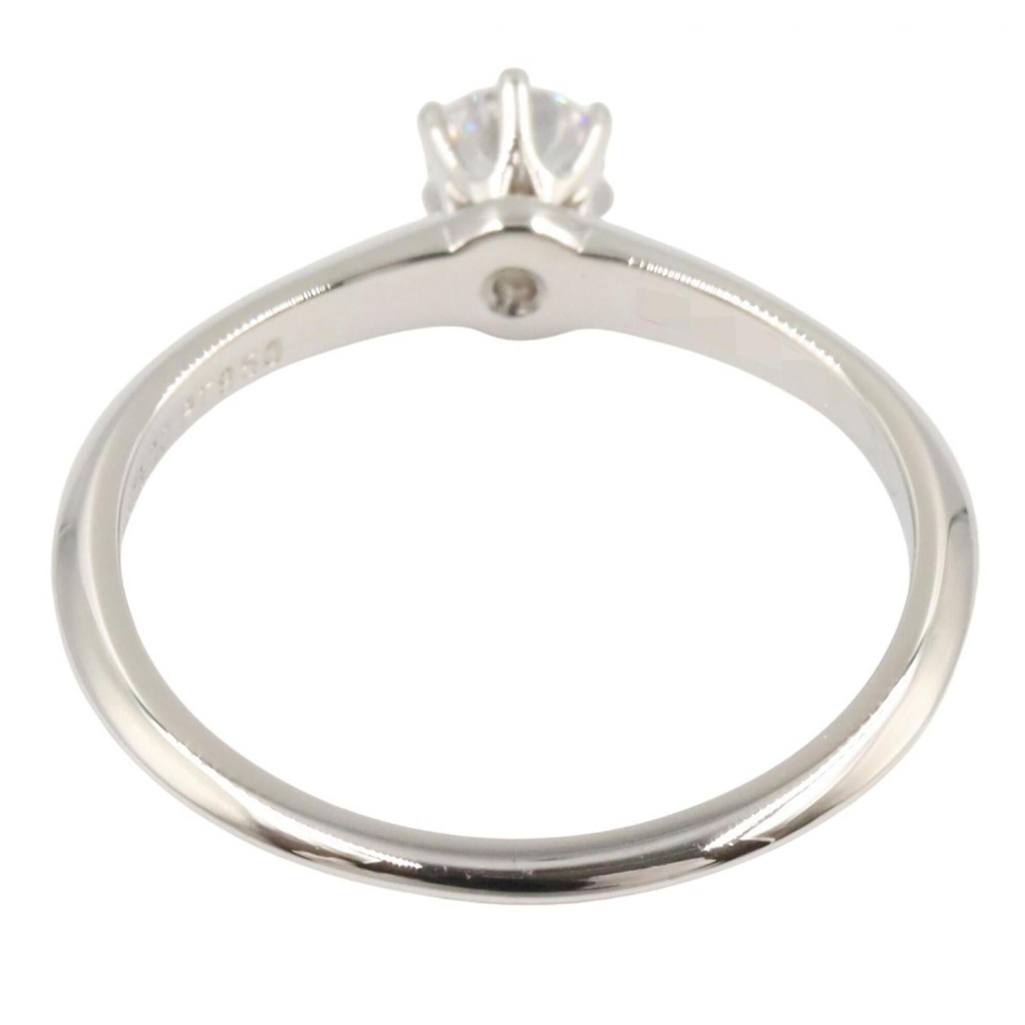 Tiffany Silver Clear Platinum 950 Band Ring (Pre-Owned)
