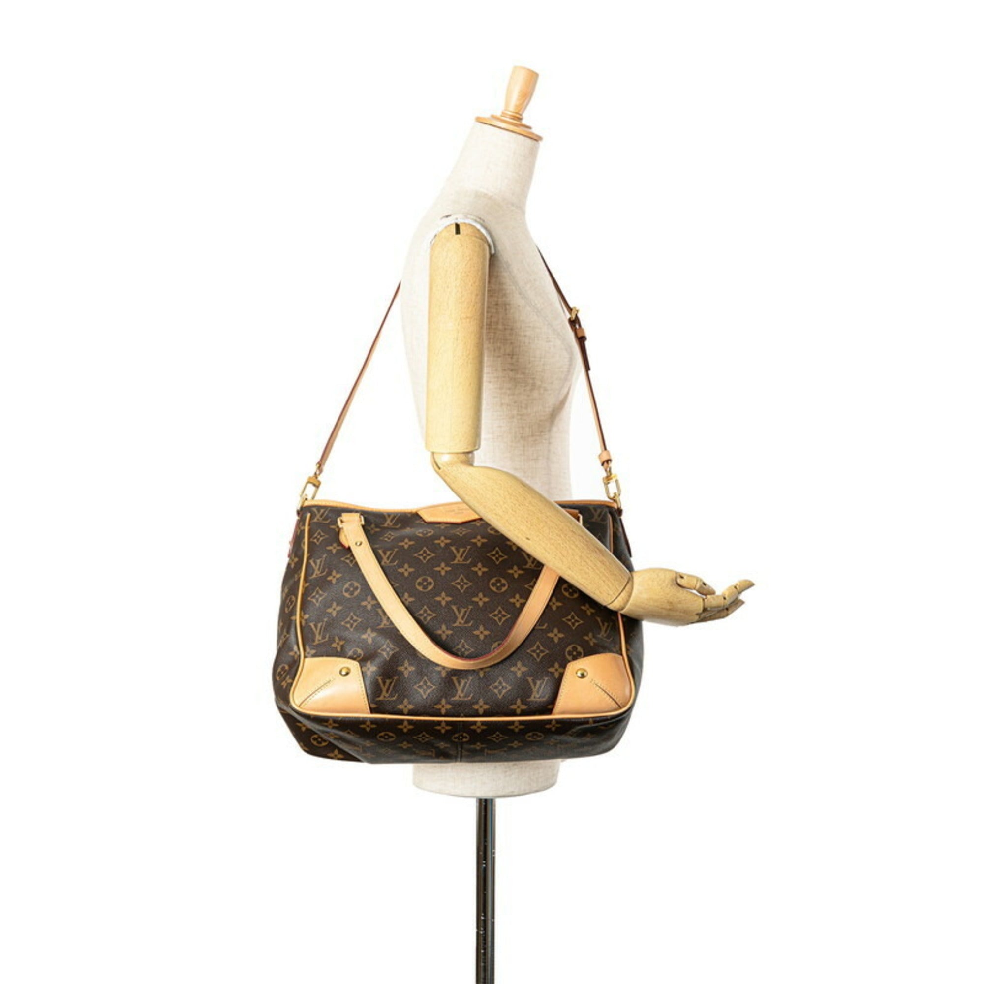 Louis Vuitton Brown Pvc Leather Shoulder Bag Tote Bag (Pre-Owned)