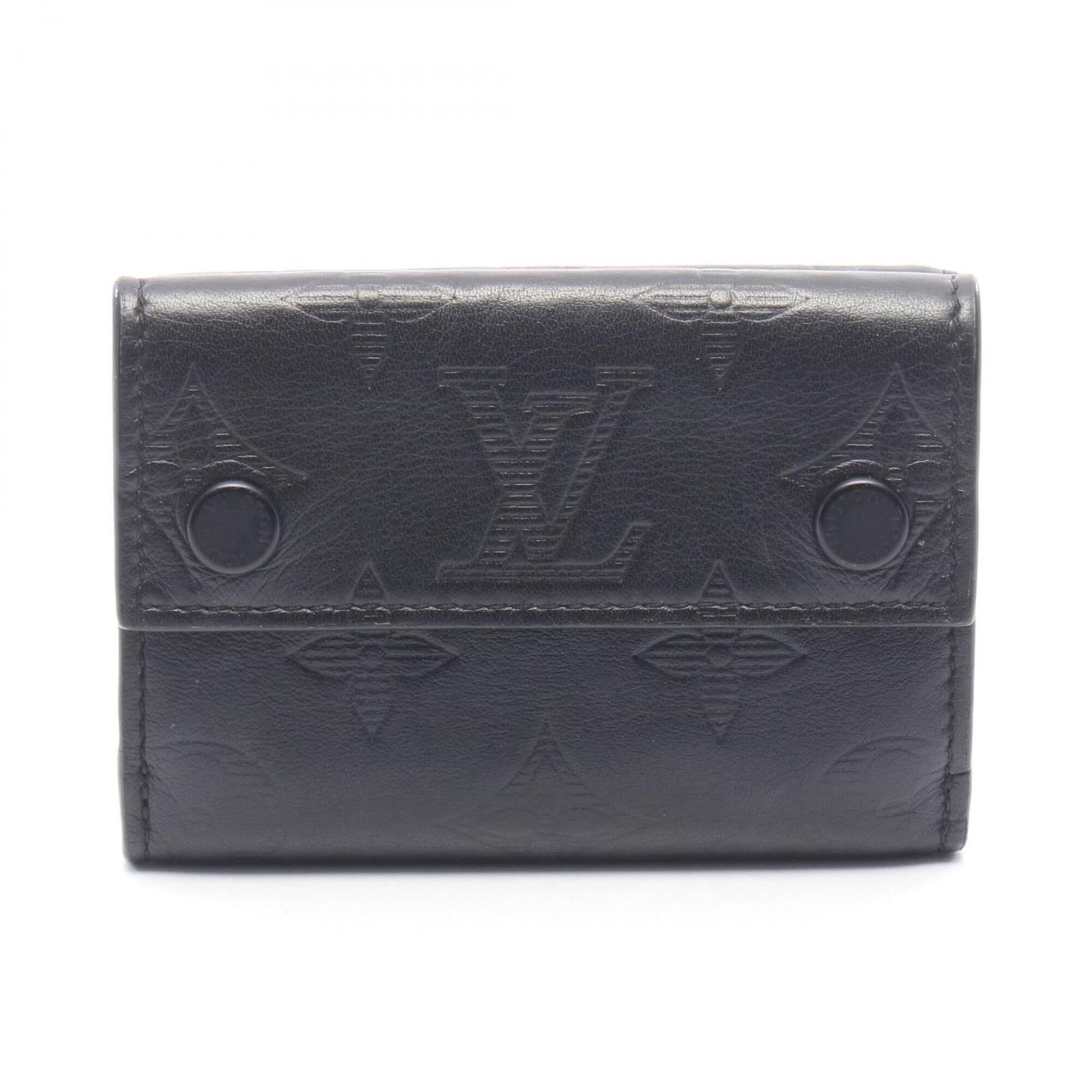 Louis Vuitton Black Monogram Shadow Wallet (Tri-Fold) (Pre-Owned)