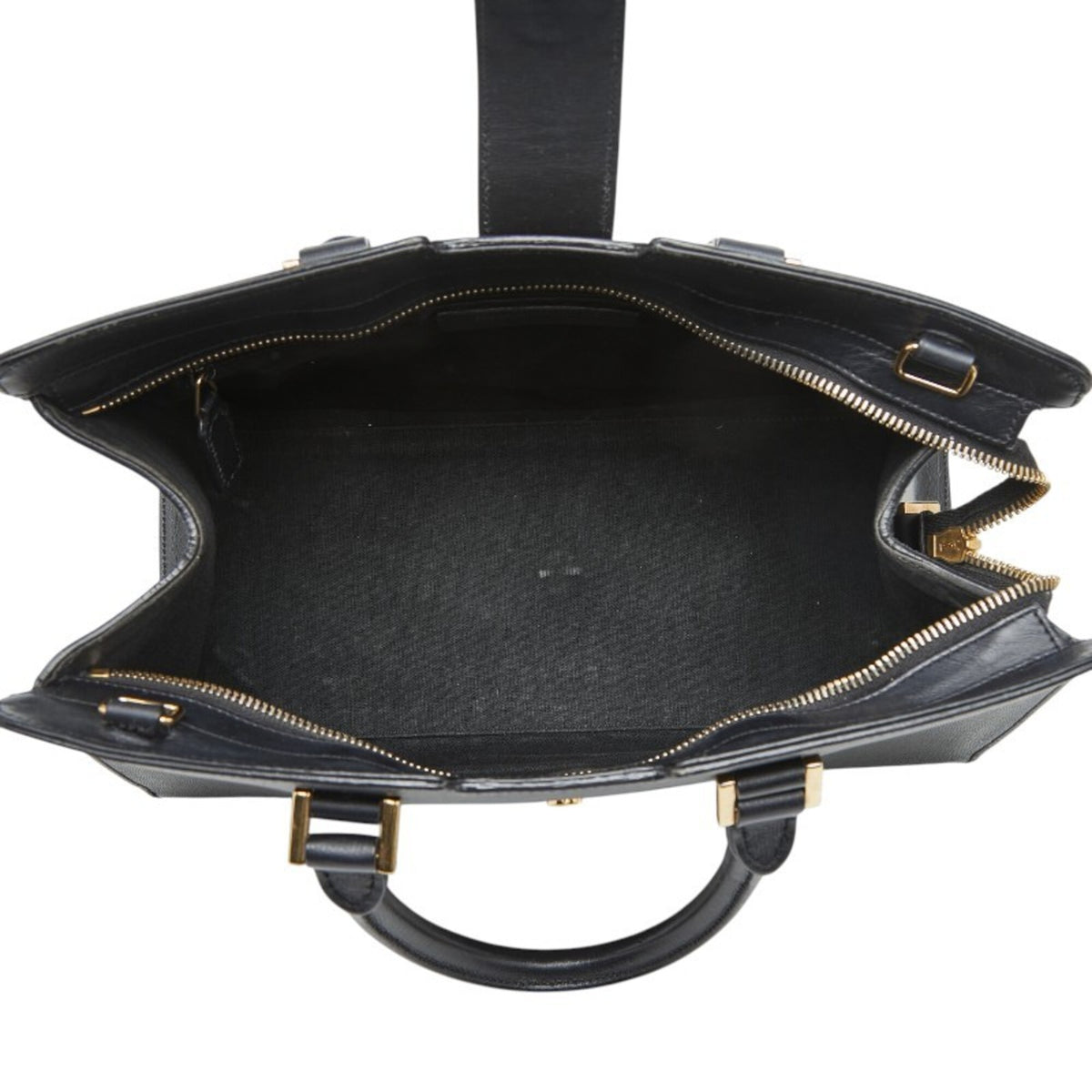 Saint Laurent Black Leather Handbag Shoulder Bag (Pre-Owned)