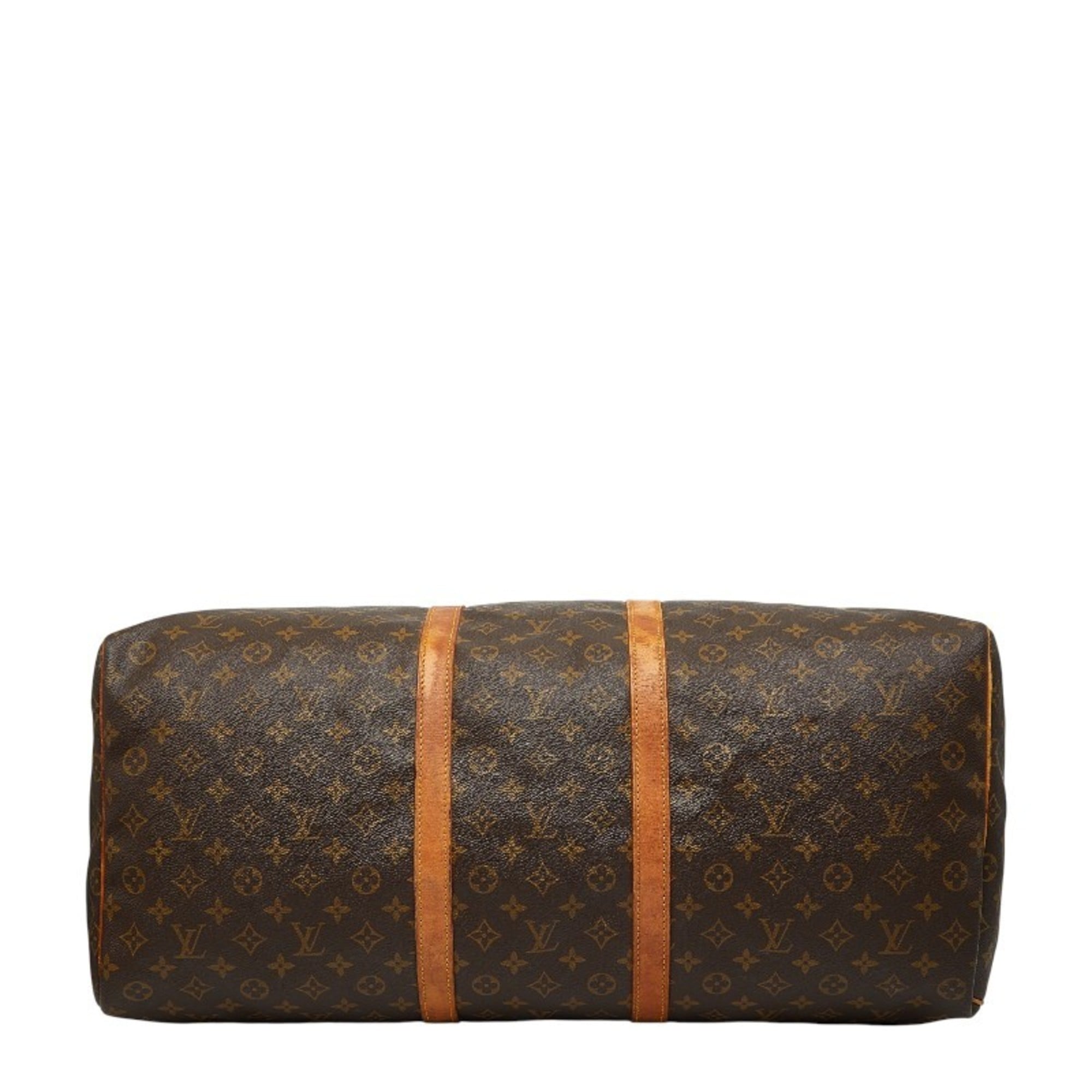 Louis Vuitton Brown Pvc Leather Boston Bag (Pre-Owned)