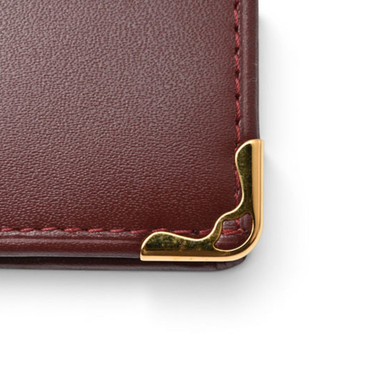 Cartier Bordeaux Leather Wallet (Bi-Fold) (Pre-Owned)