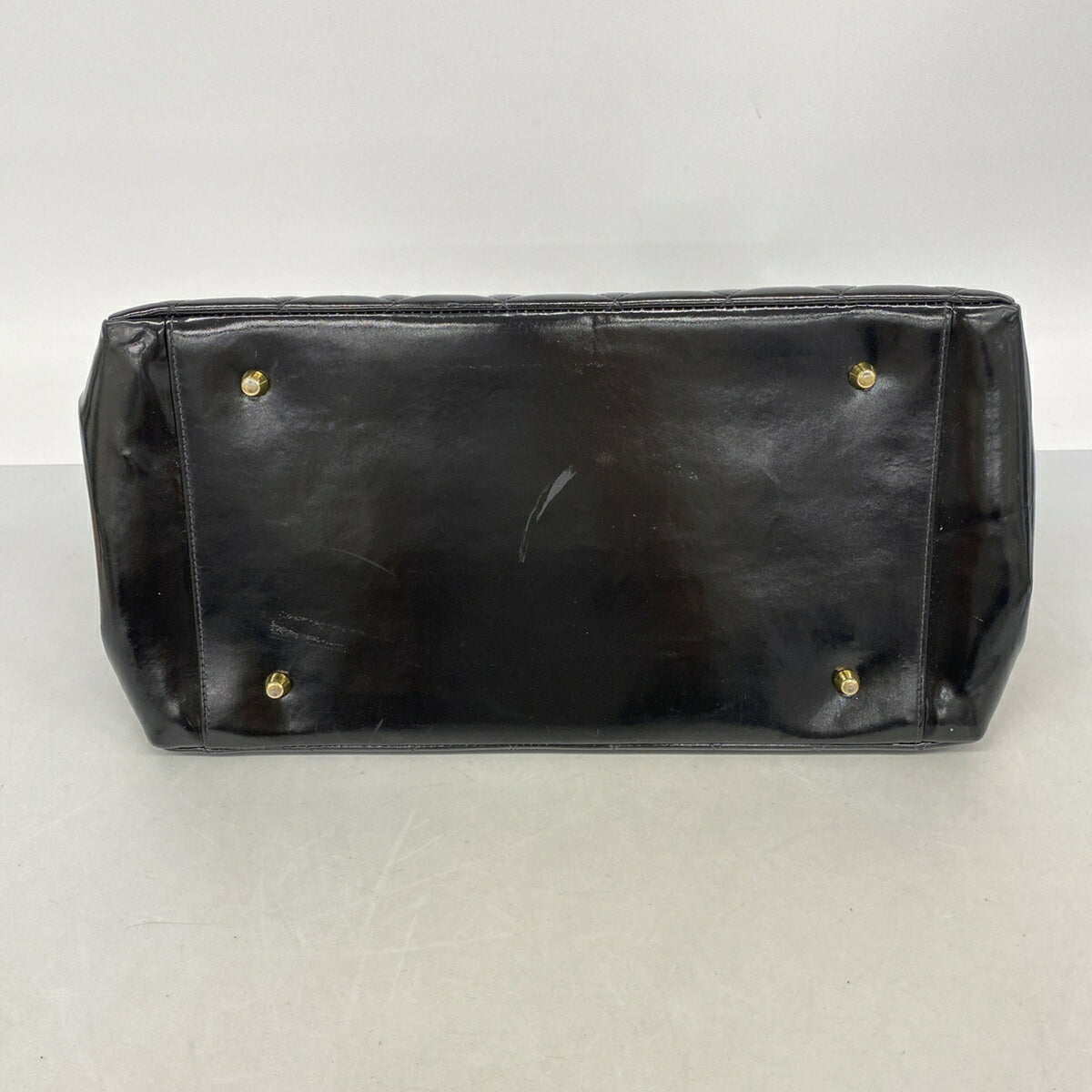 Chanel Black Patent Leather Tote Bag (Pre-Owned)