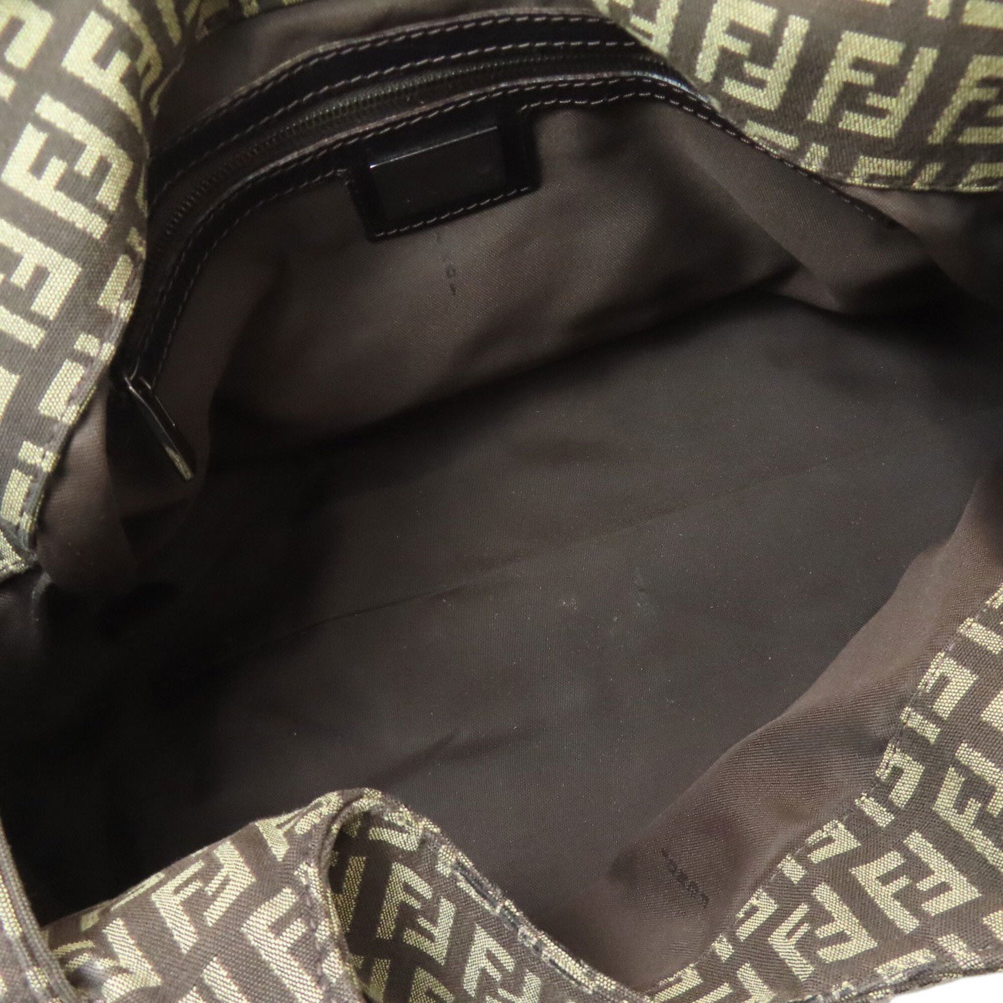 Fendi Dark Brown Canvas Tote Bag (Pre-Owned)