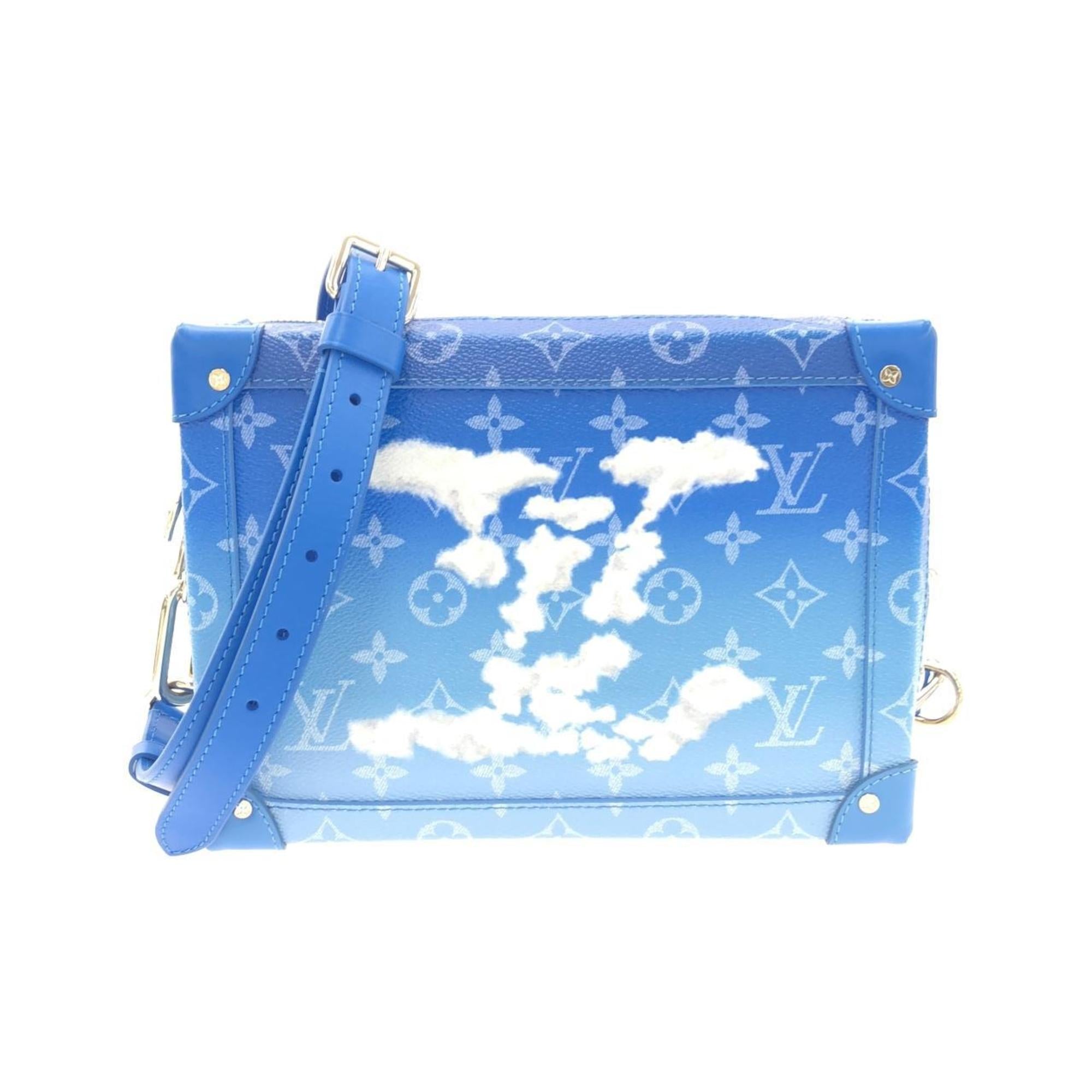 Louis Vuitton Blue Coated Canvas Shoulder Bag (Pre-Owned)
