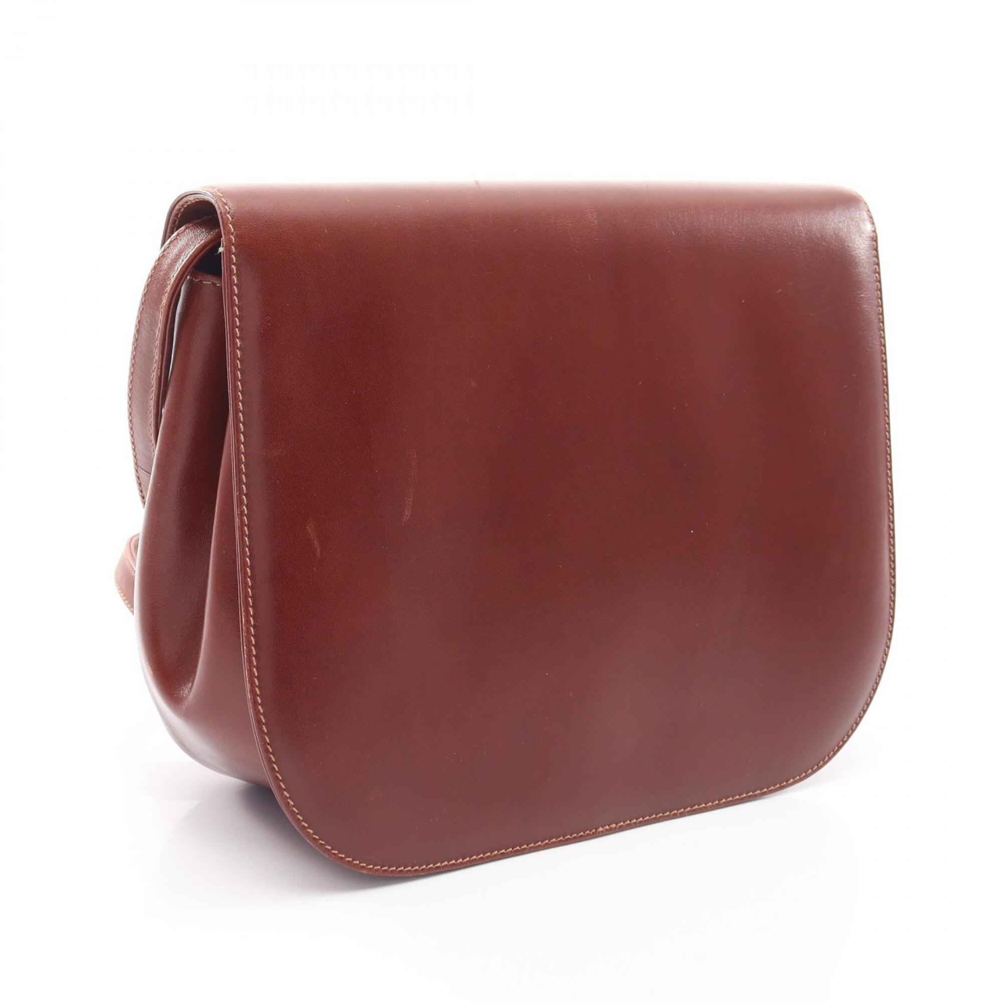 Salvatore Ferragamo Brown Leather Handbag Shoulder Bag (Pre-Owned)