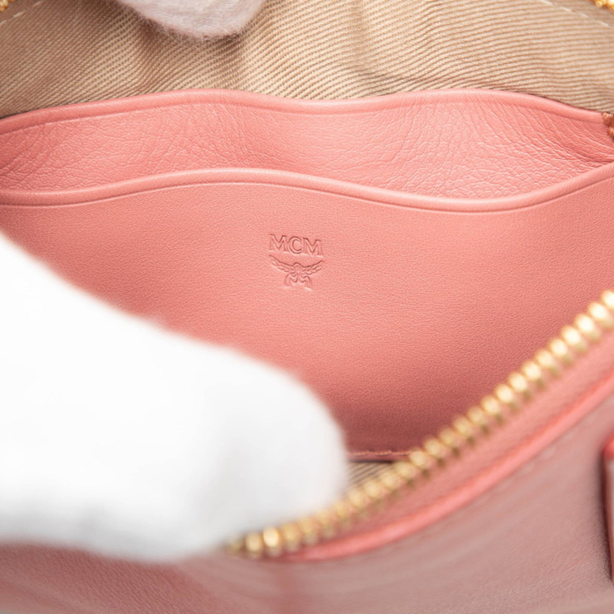 Mcm Multi-Color Pink Leather Shoulder Bag (Pre-Owned)