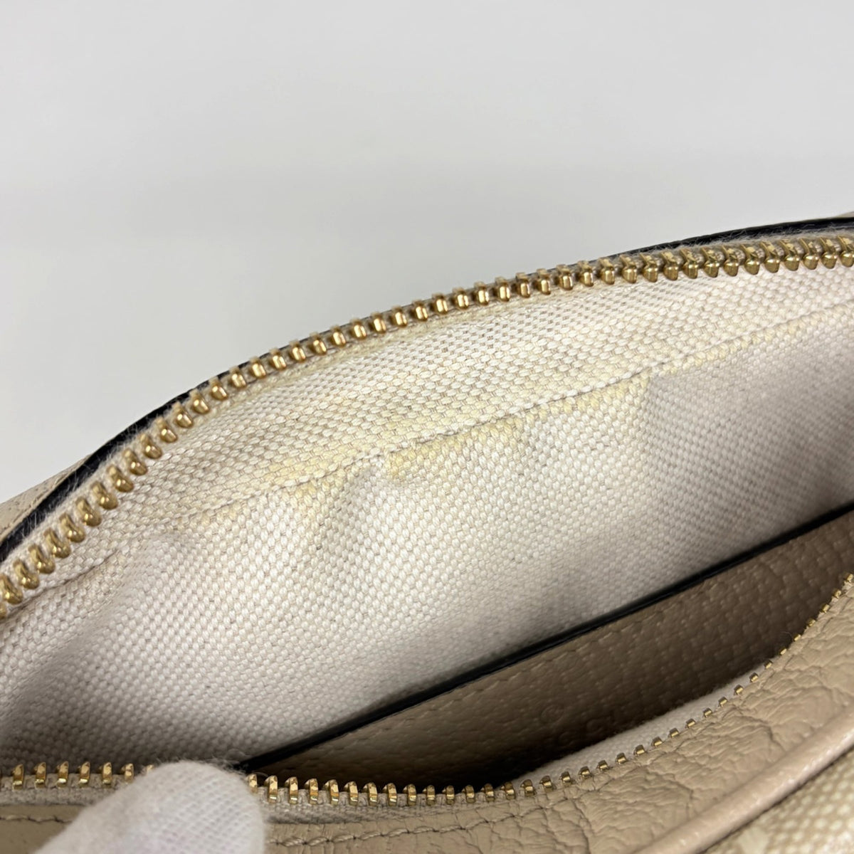 Gucci Ophidia Beige Gg Supreme Leather Shoulder Bag (Pre-Owned)