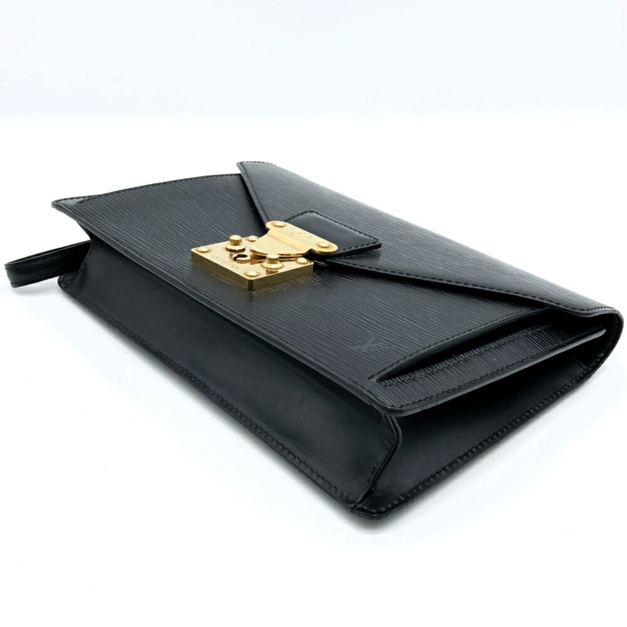 Louis Vuitton Black Noir Epi Leather Clutch Bag (Pre-Owned)