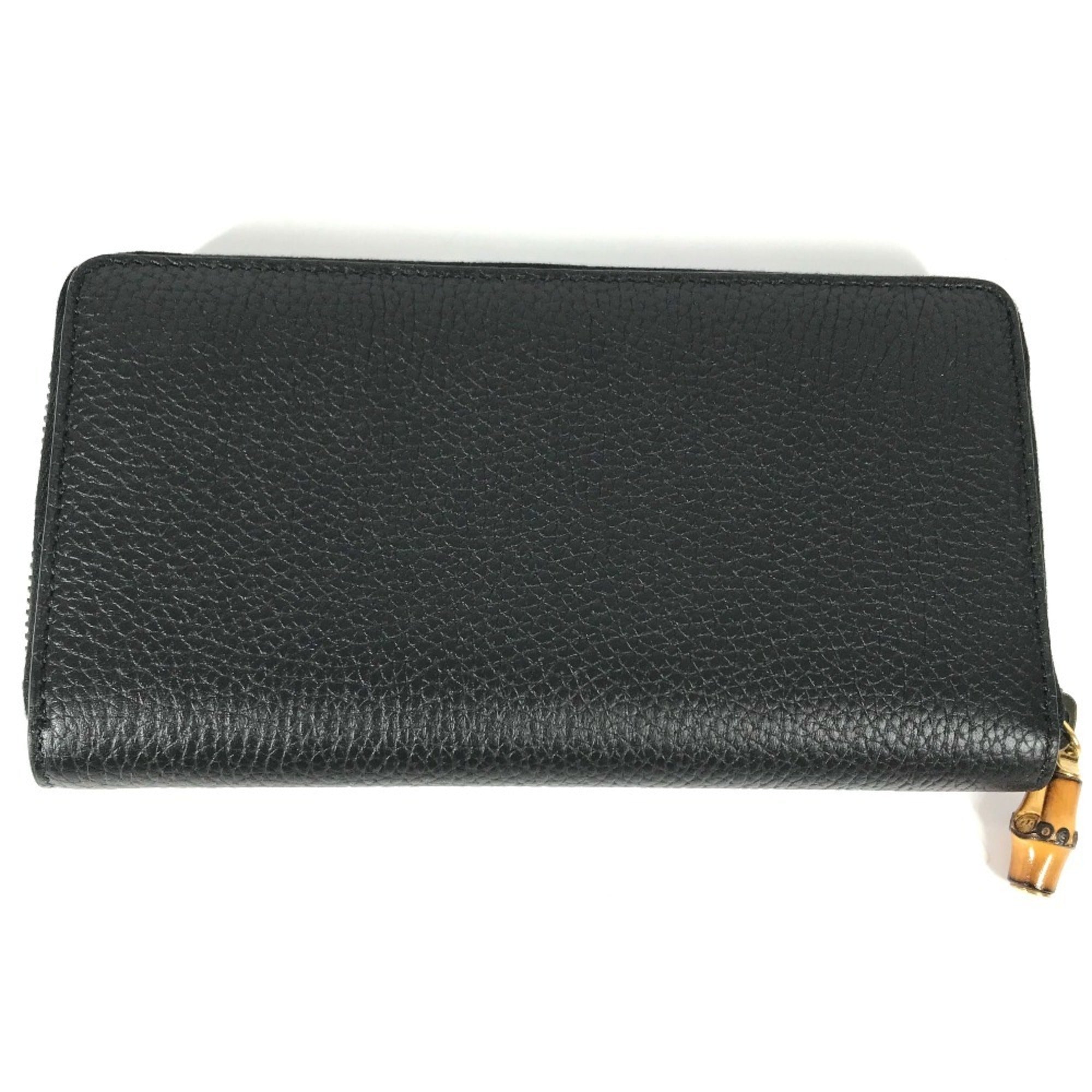Gucci Navy Leather Long Wallet (Bi-Fold) (Pre-Owned)