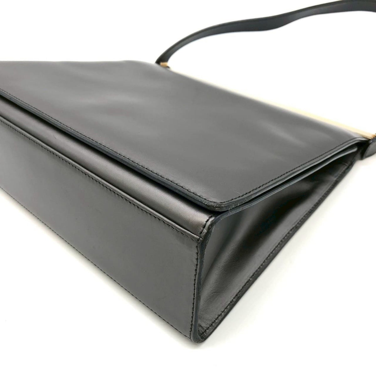 Gucci Gray Leather Shoulder Bag (Pre-Owned)