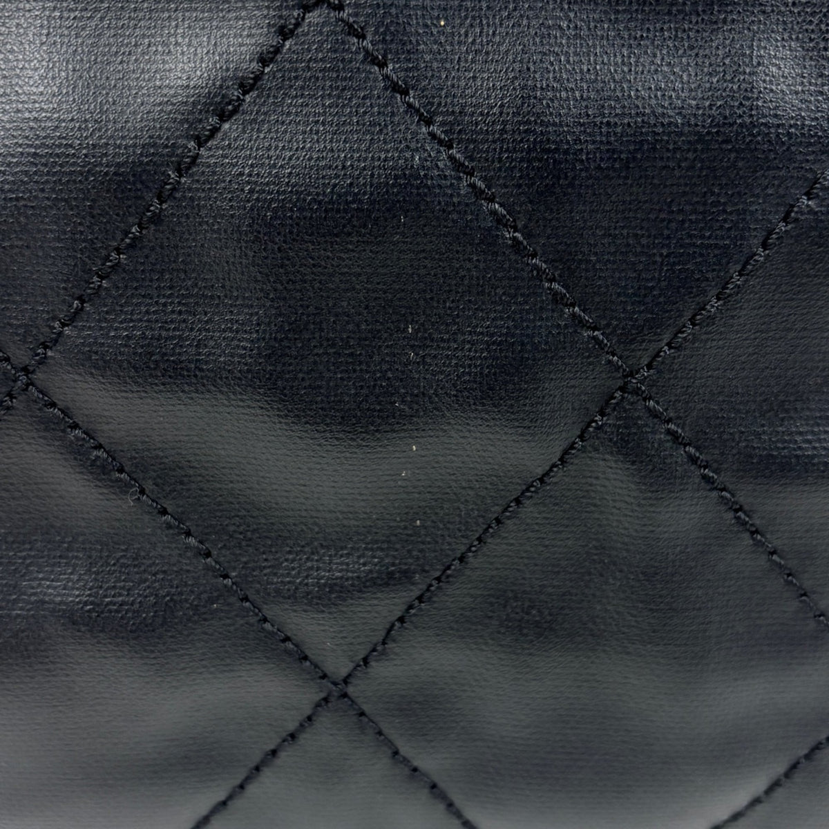 Chanel Black Coated Canvas Leather Tote Bag (Pre-Owned)