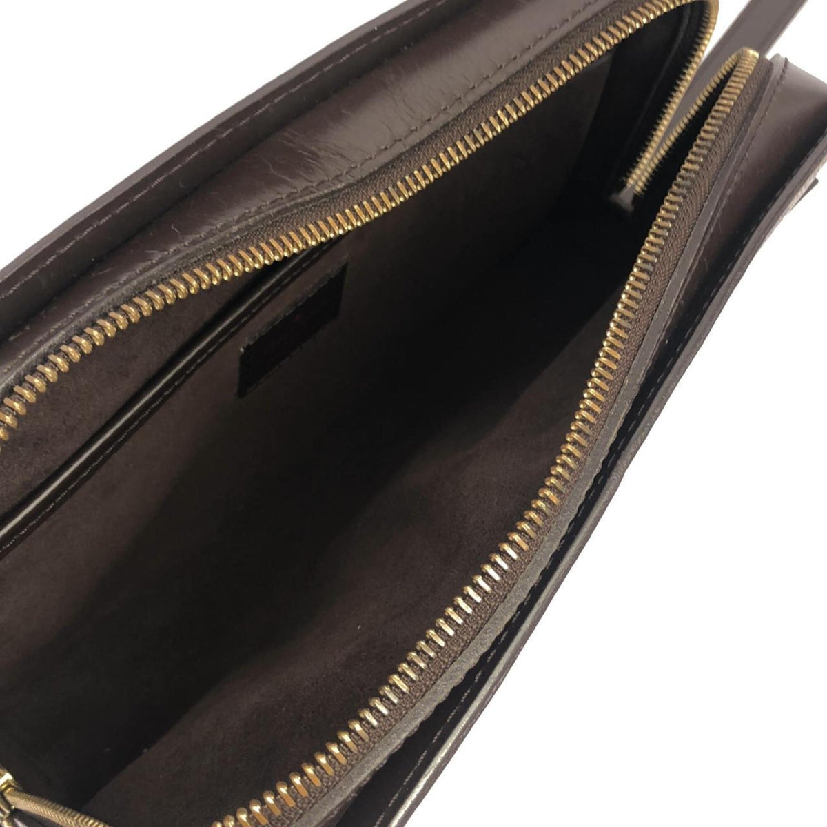 Louis Vuitton Ebene Coated Canvas Clutch Bag (Pre-Owned)