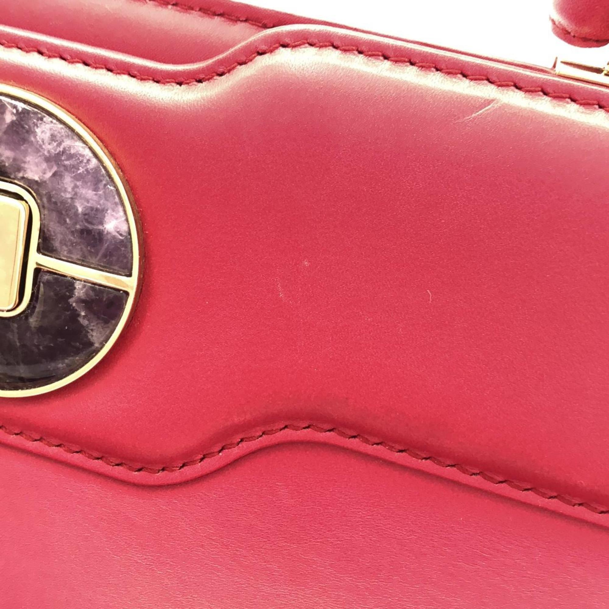 Bvlgari Pink Leather Handbag (Pre-Owned)