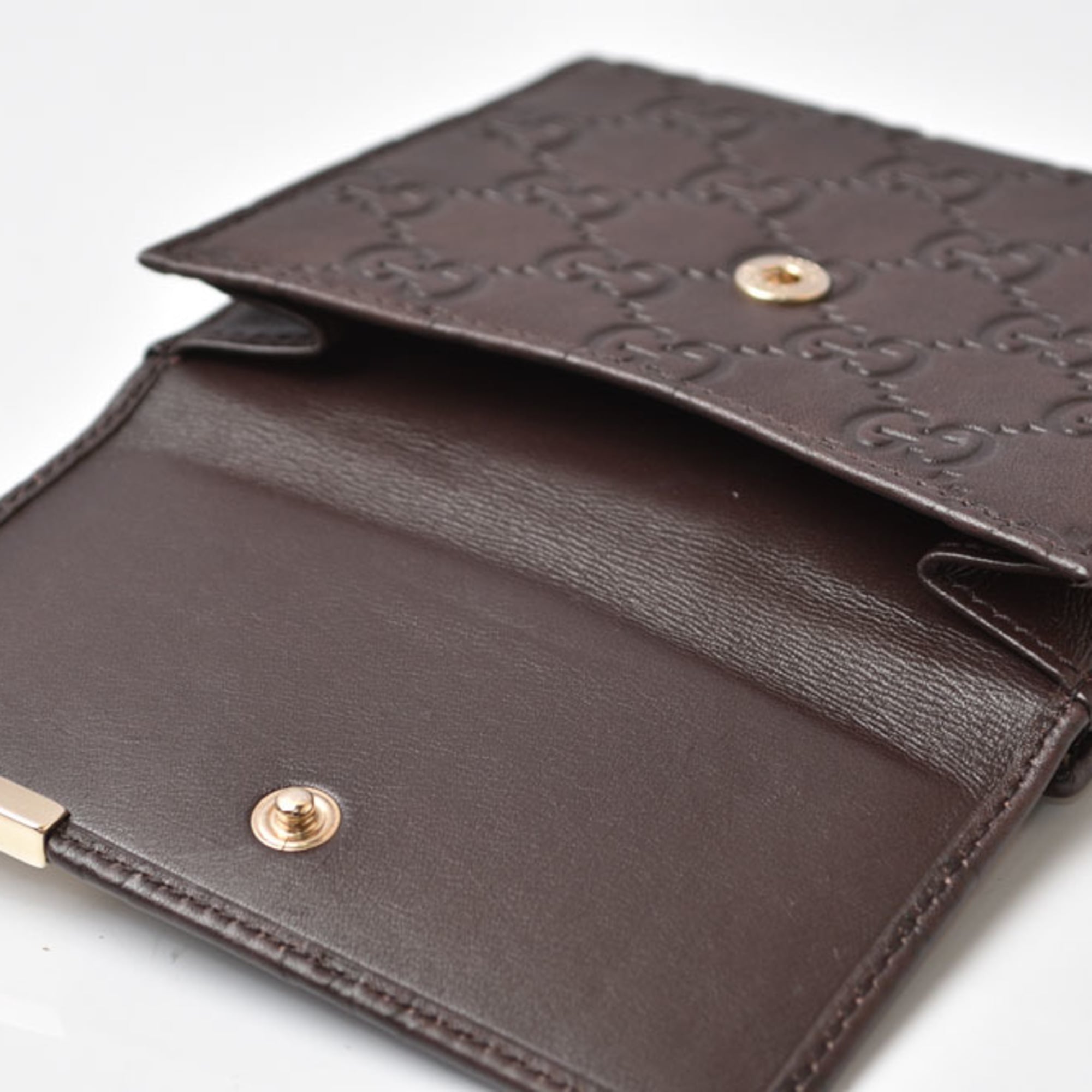 Gucci Dark Brown Leather Wallet (Bi-Fold) (Pre-Owned)