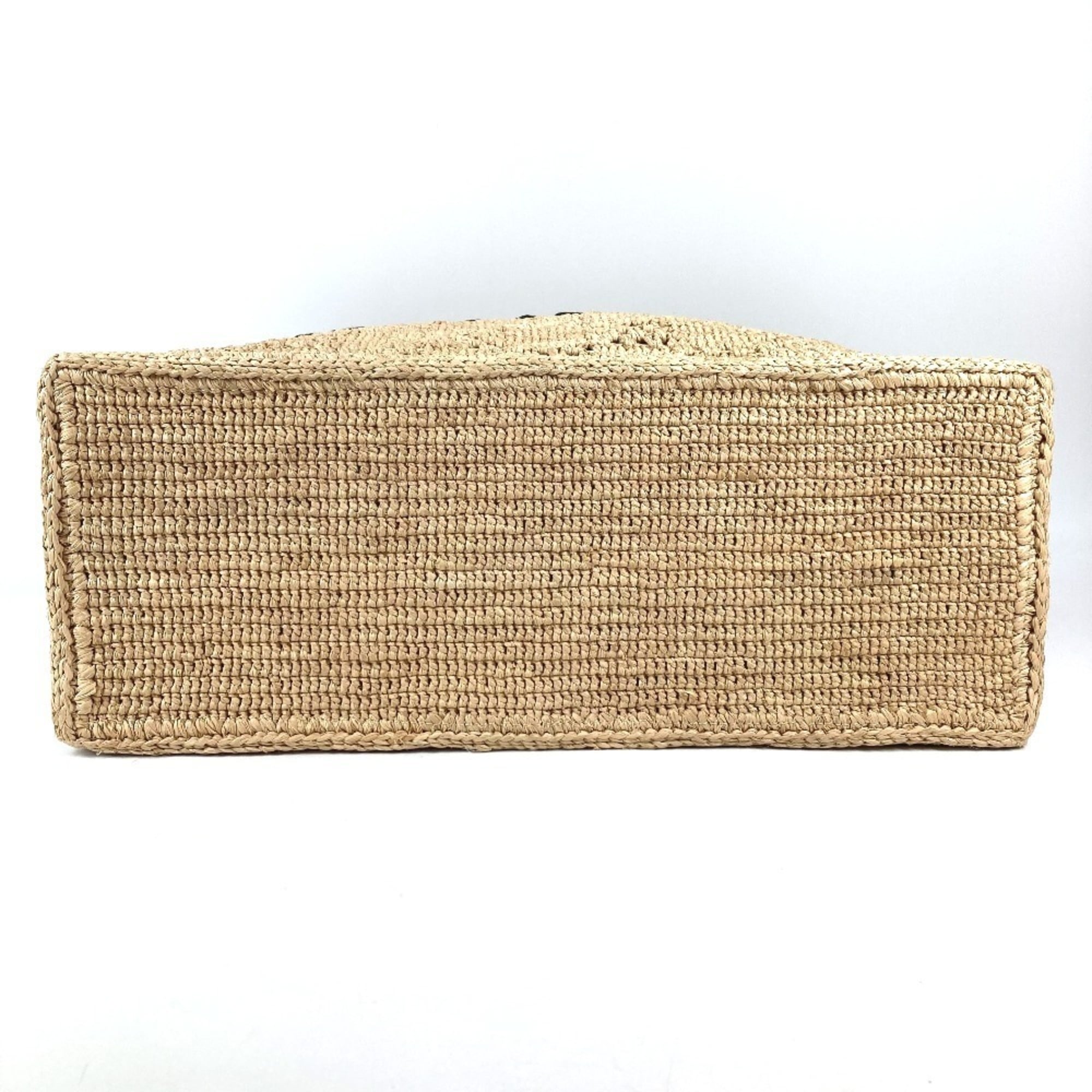 Louis Vuitton Natural Raffia Leather Handbag Shoulder Bag Tote Bag (Pre-Owned)